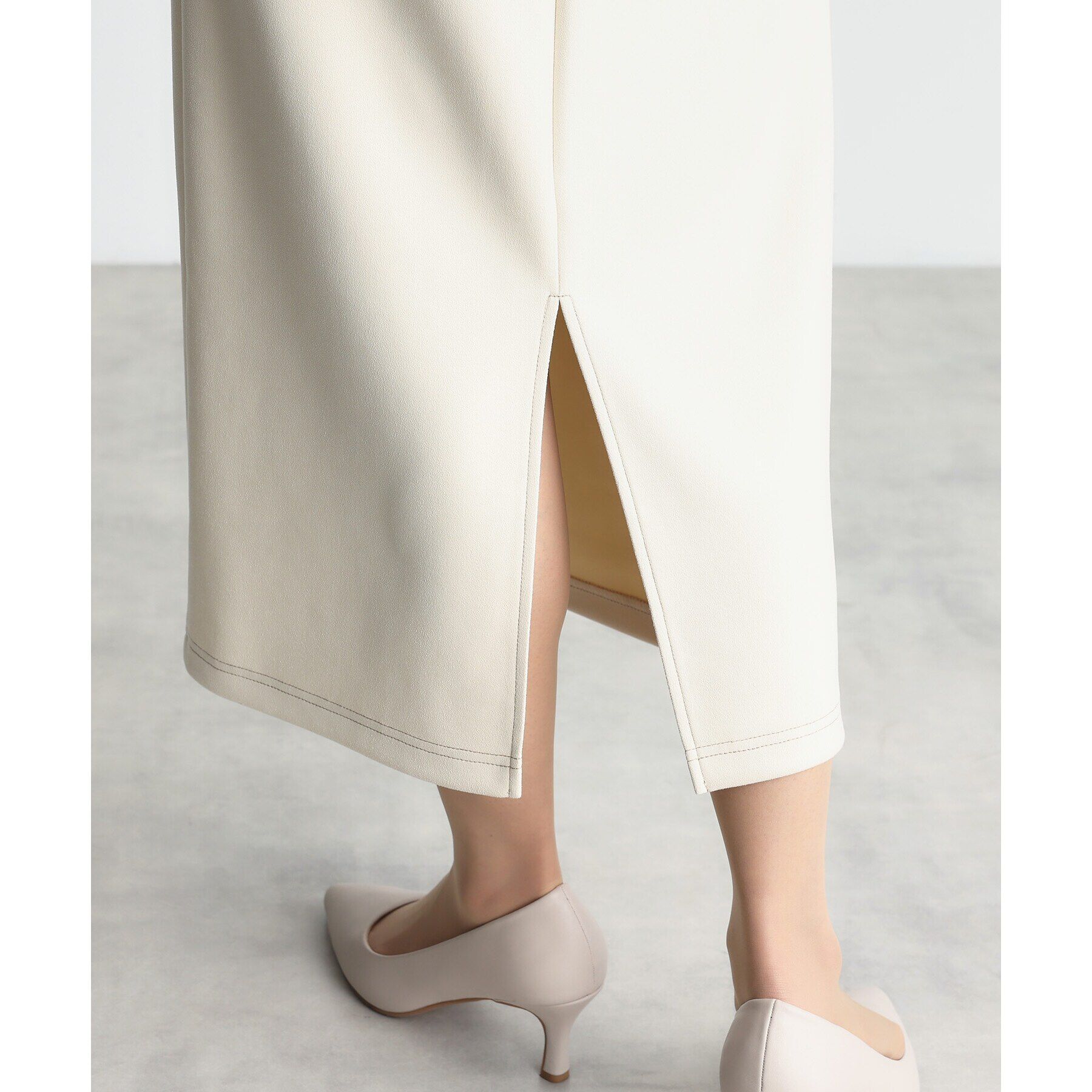 THE SHOP TK「【ONOFF活躍/セレモニー/通勤】レザー調タイトスカート/洗える」|スカート|