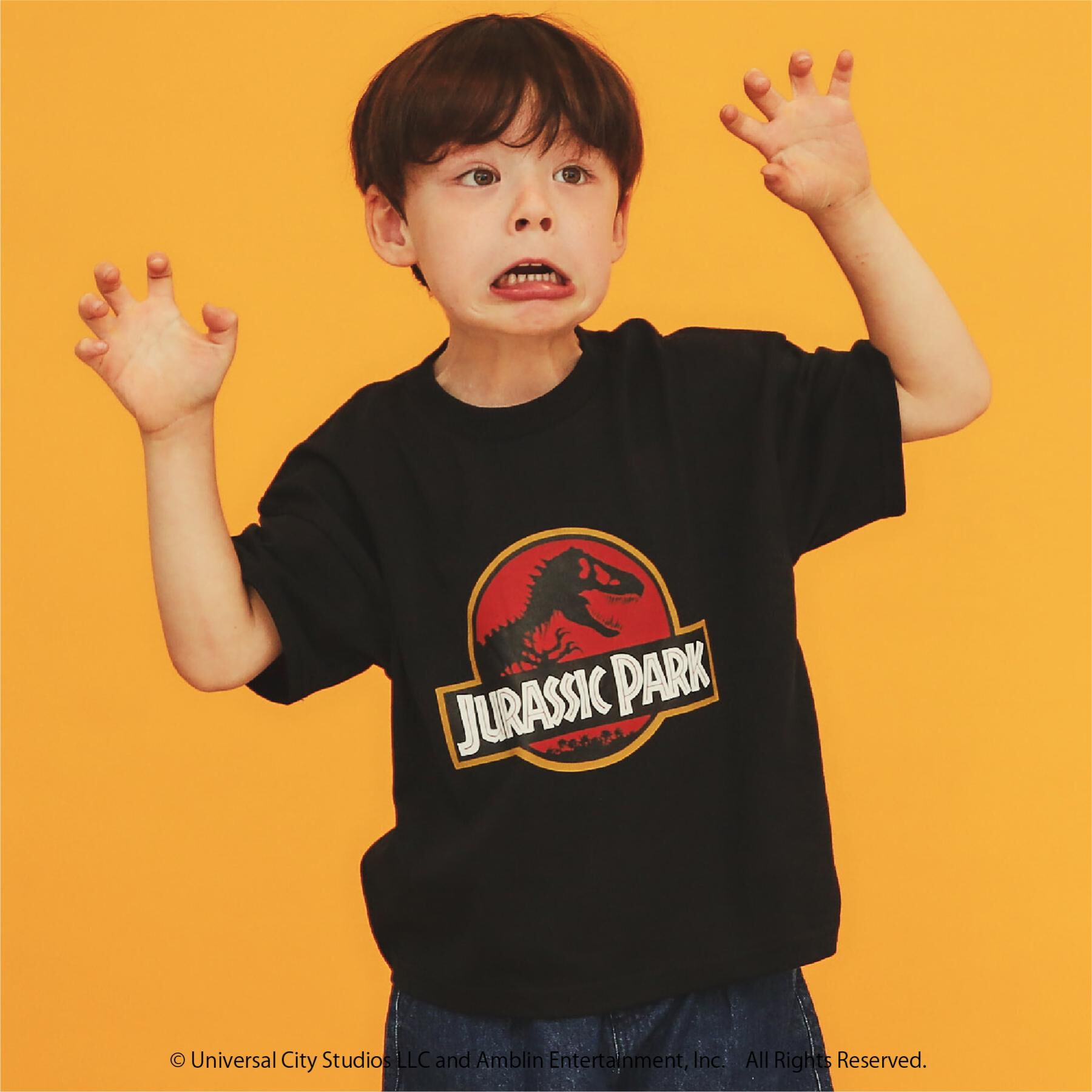 THE SHOP TK「【110-160】ジュラシック・パークT」|Tシャツ・カットソー|ブラック(019)