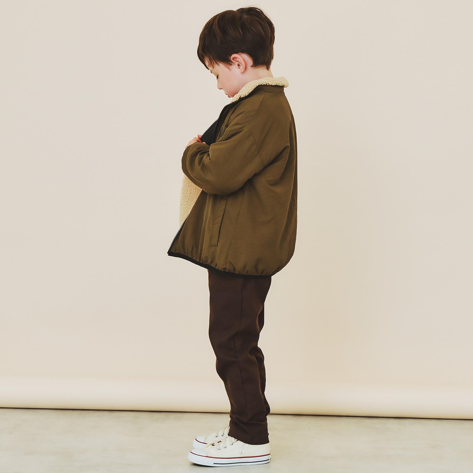 THE SHOP TK「【110－160】ボアリバーシブブルゾン/洗濯機OK」|ブルゾン・スタジャン|