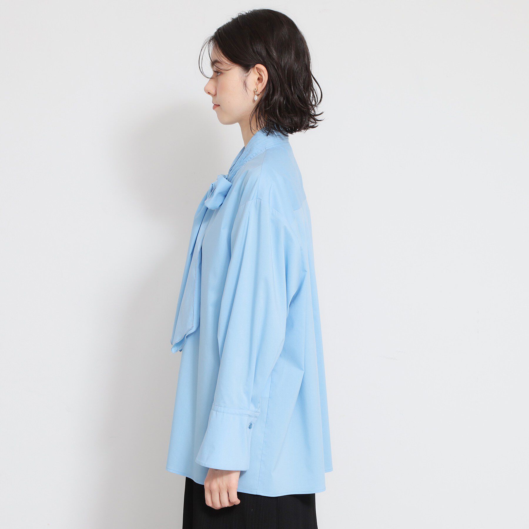 THE SHOP TK「【通勤・セレモニー】タックボウタイブラウス」|シャツ・ブラウス|