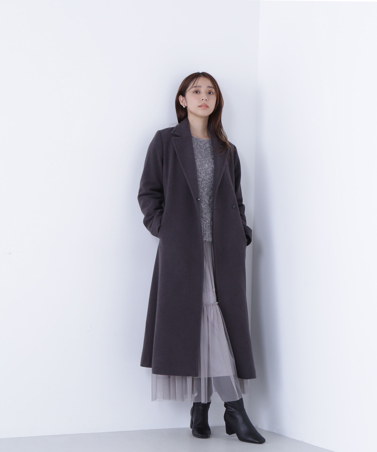  「テーラーベルテッドロングコート」|その他|