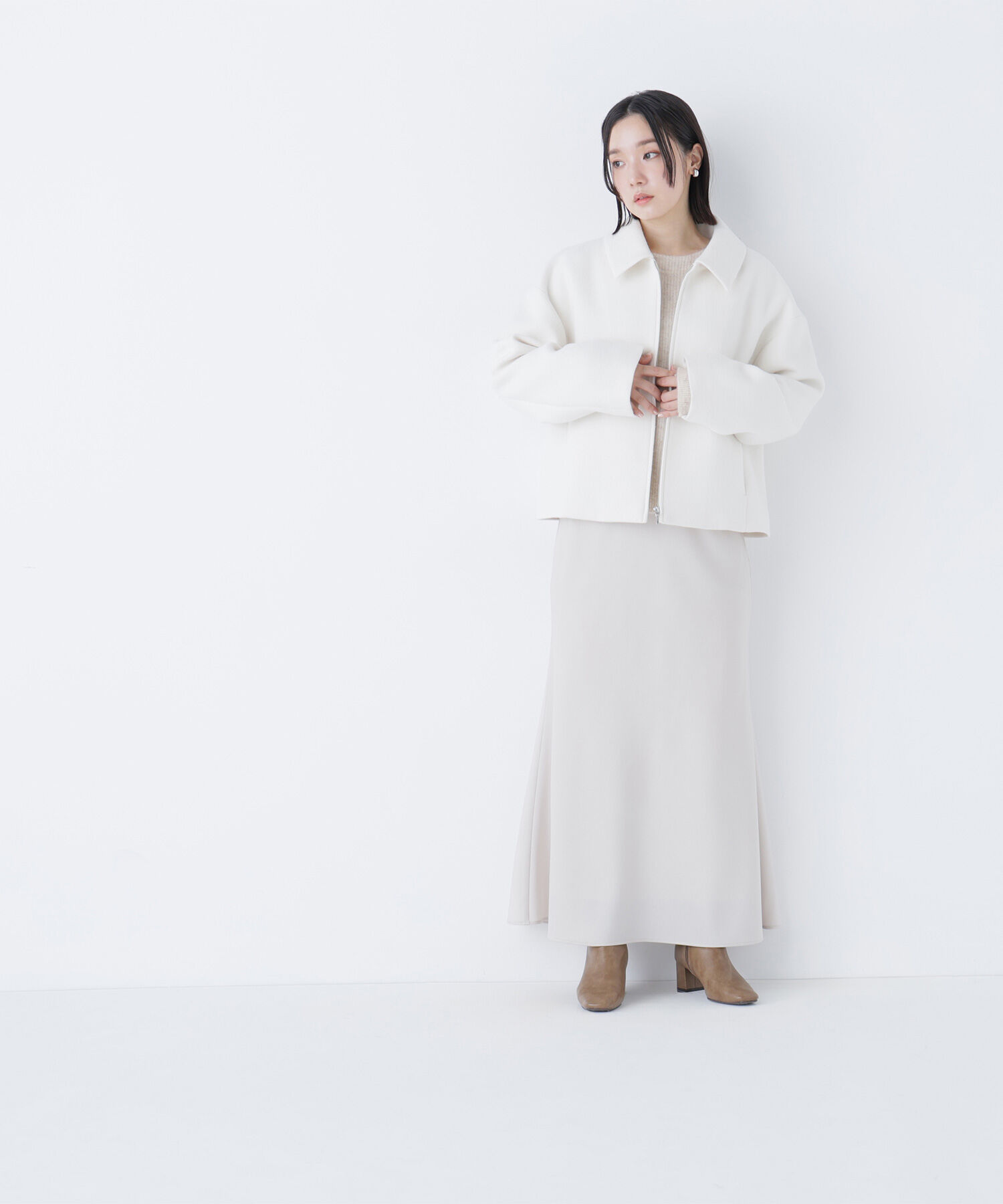  「アルパカ混クルーネックニット」|ニット・セーター|