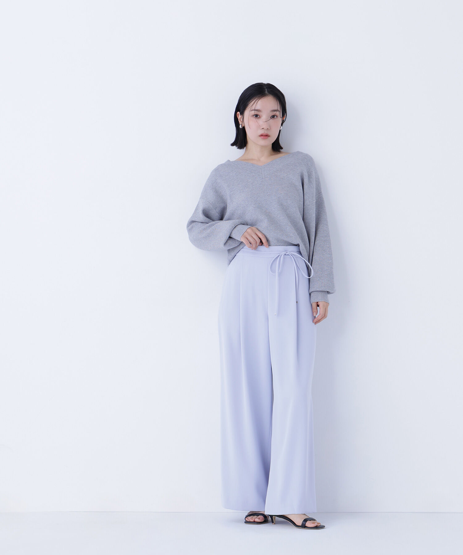  「ナローリボンイージーワイドパンツ」|その他|