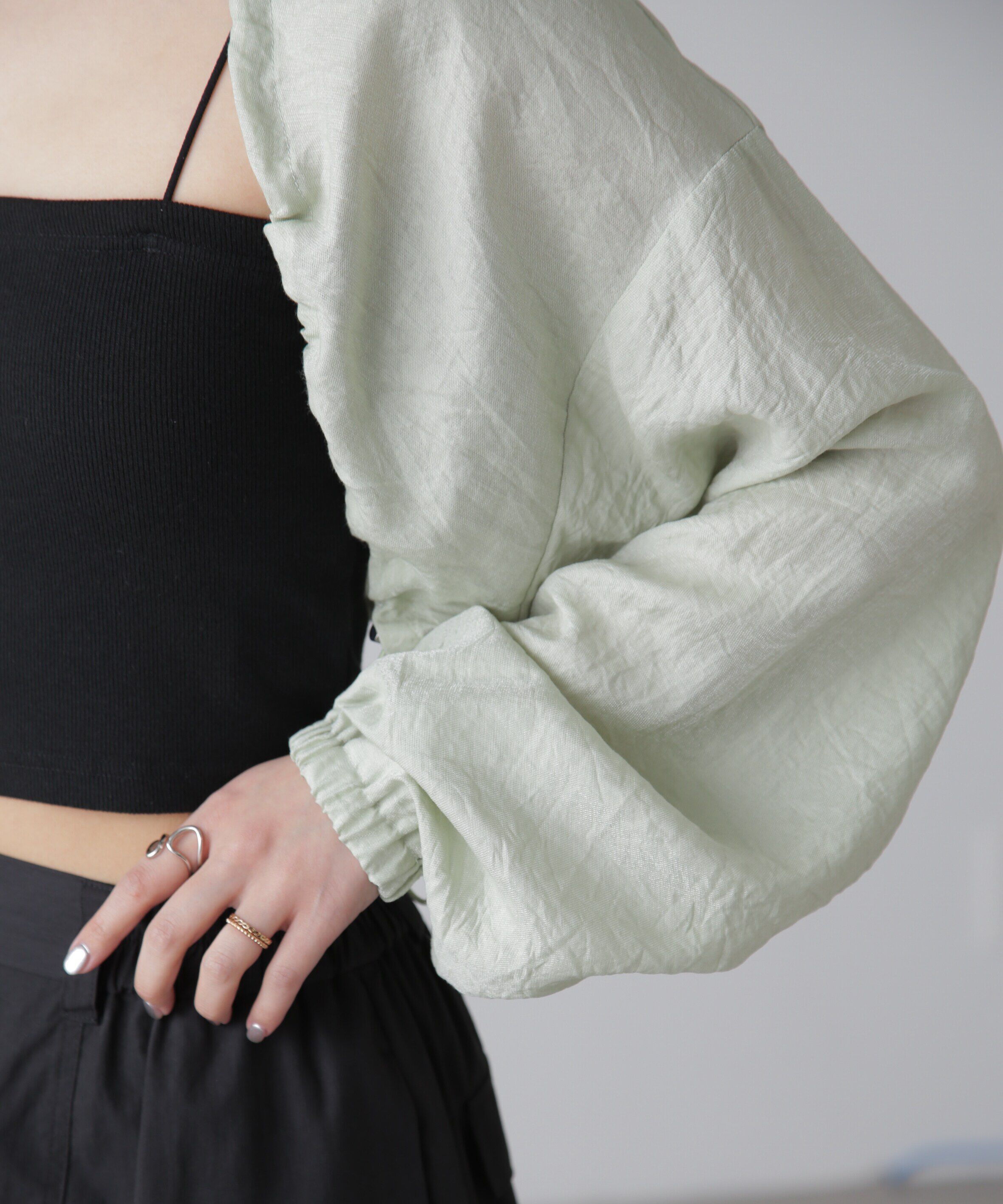  「ドロストショート丈ボレロ」|シャツ・ブラウス|