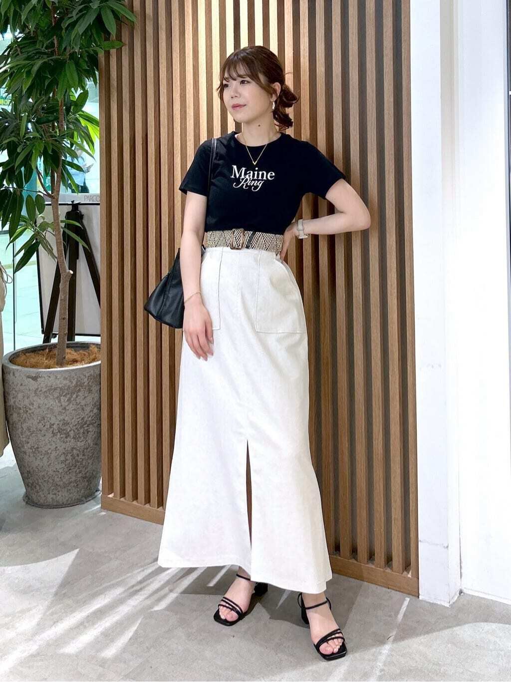  「ショート丈ロゴTシャツ」|Tシャツ・カットソー|