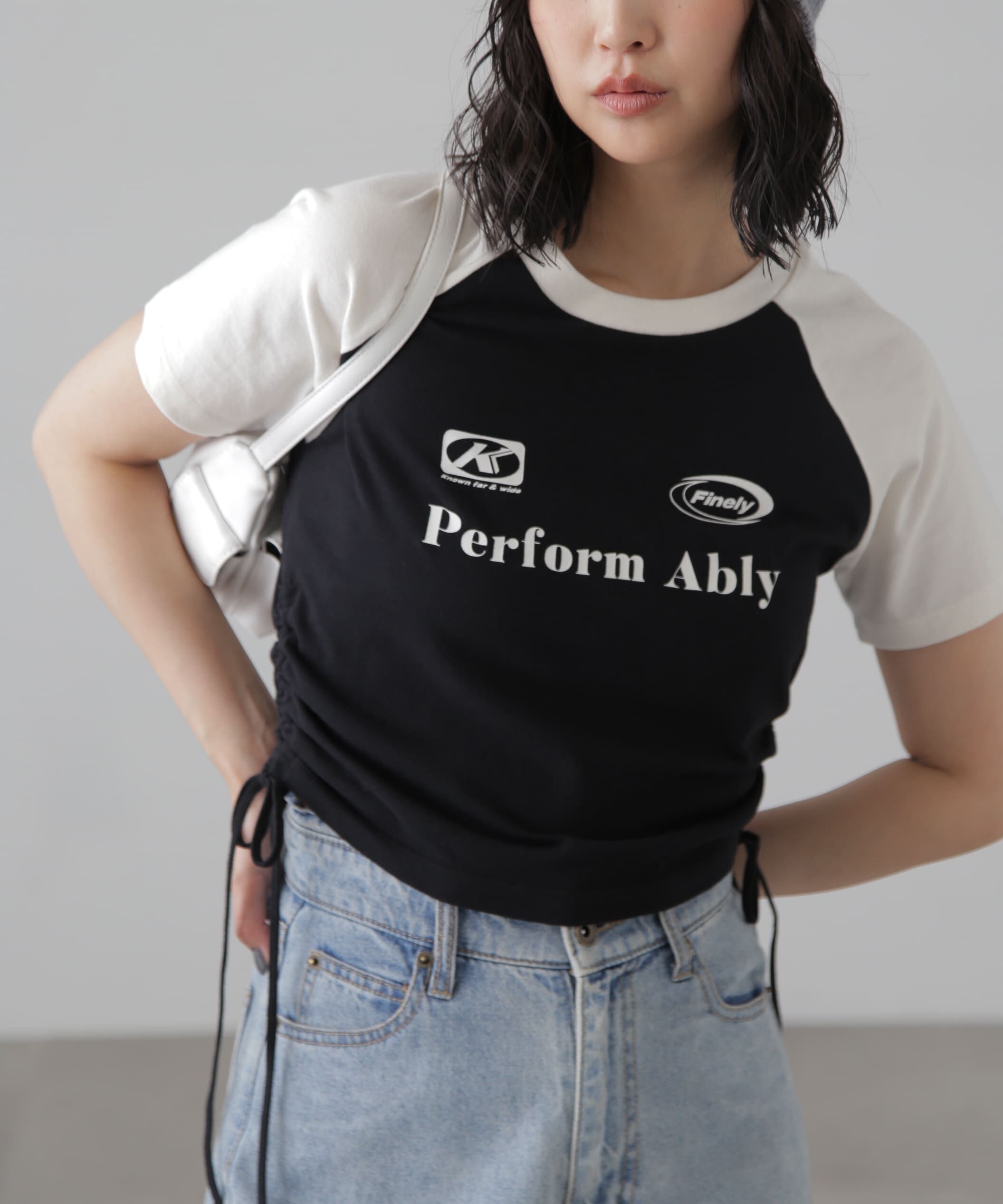  「ドロストラグランTシャツ」|Tシャツ・カットソー|ブラック