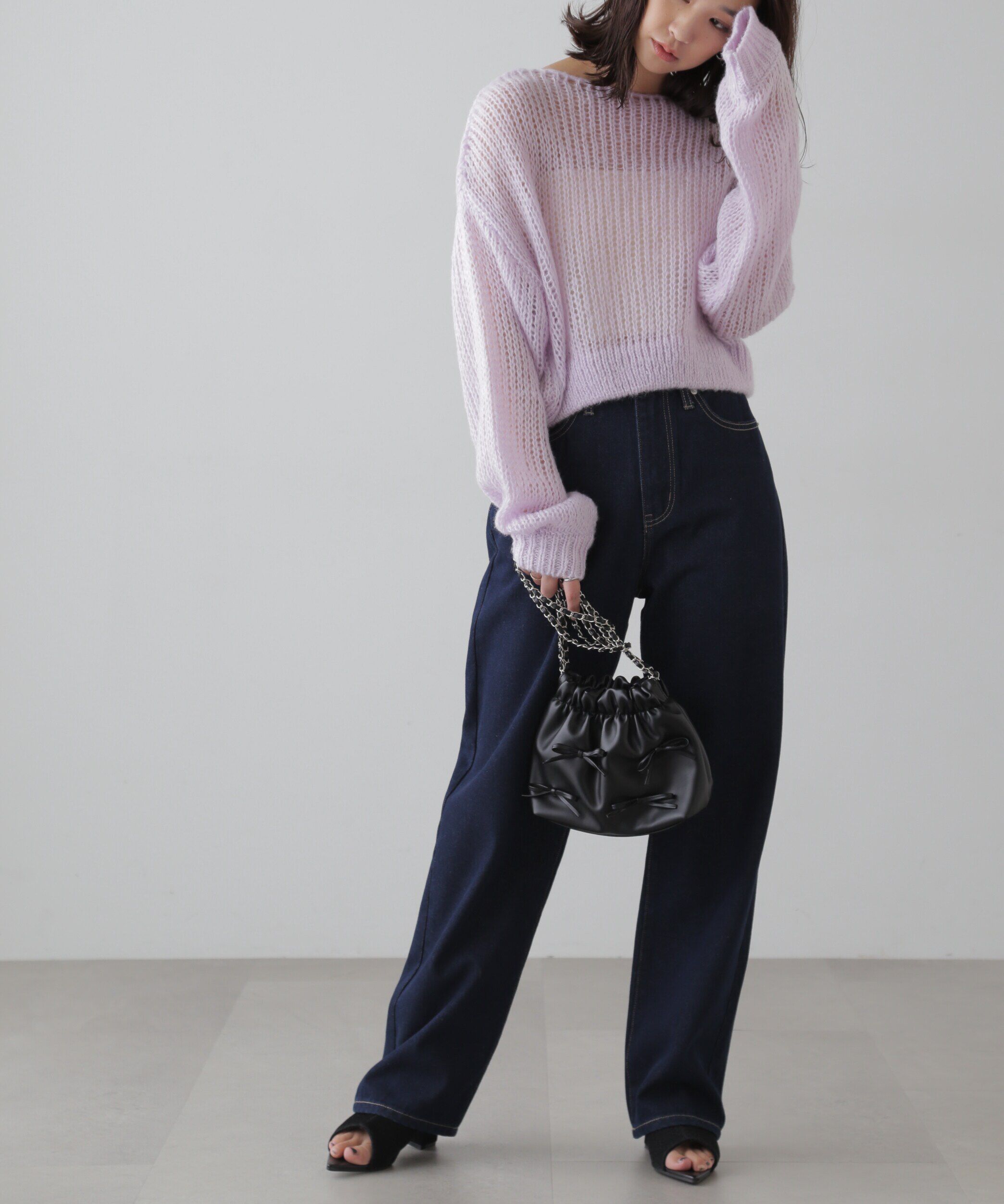  「シアーモヘヤライクニット」|ニット・セーター|