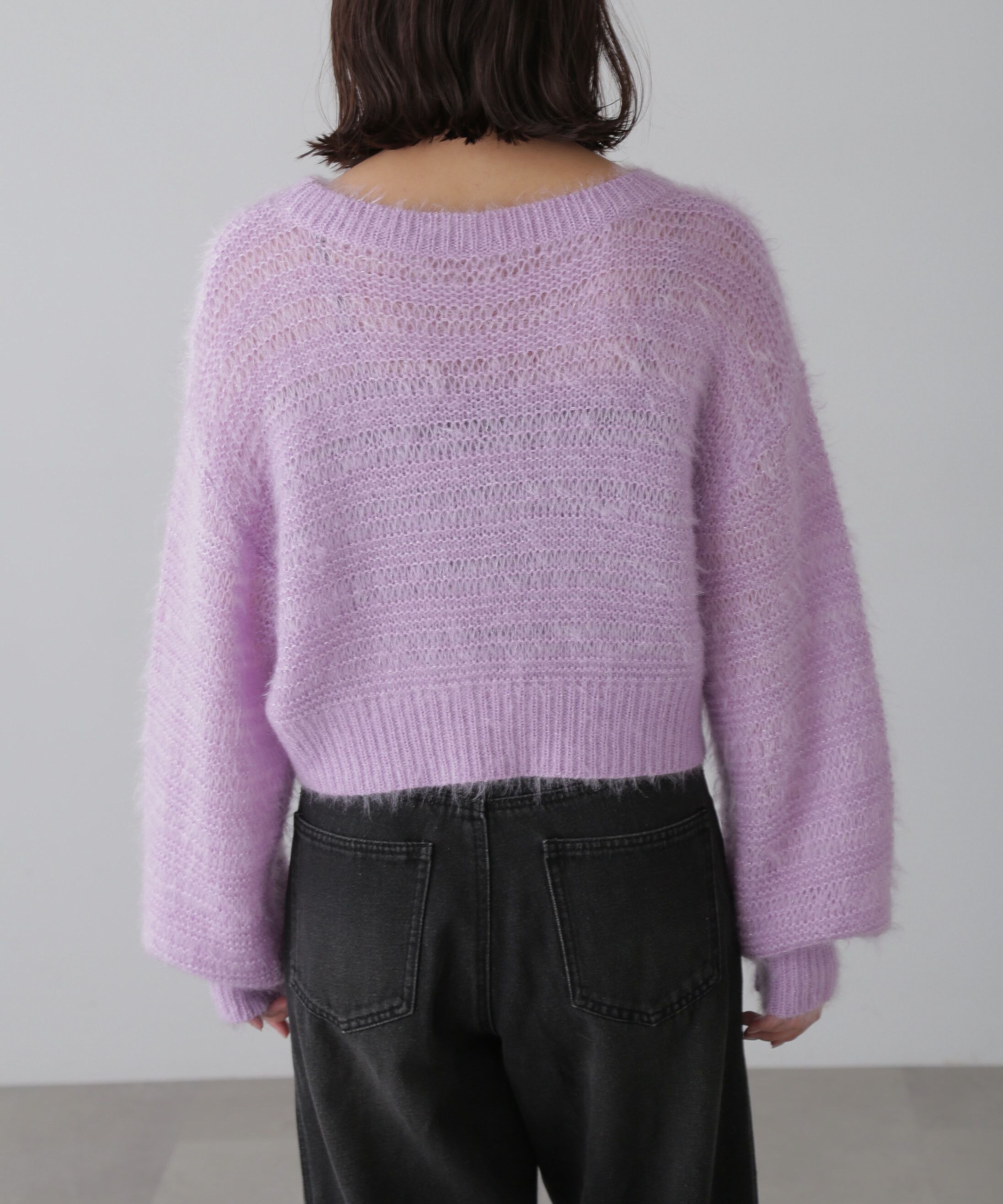  「ラメフェザーモヘヤライクニット」|ニット・セーター|