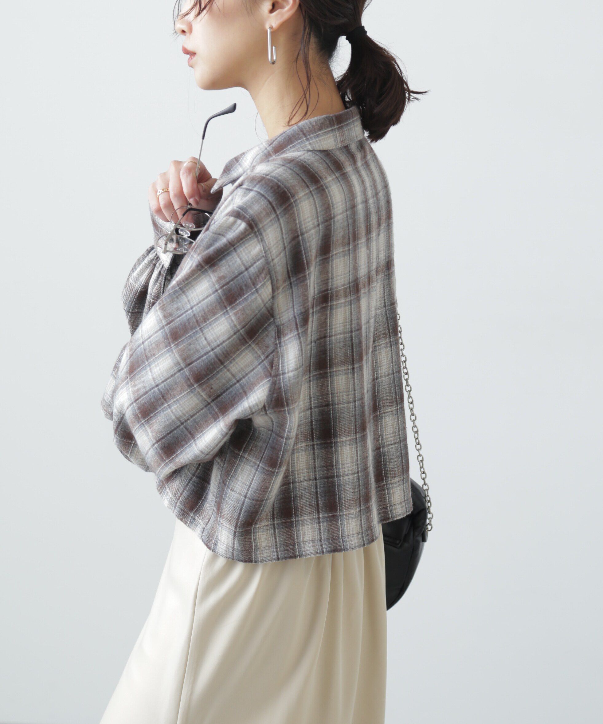  「ビッグポケットショート丈シャツ」|シャツ・ブラウス|