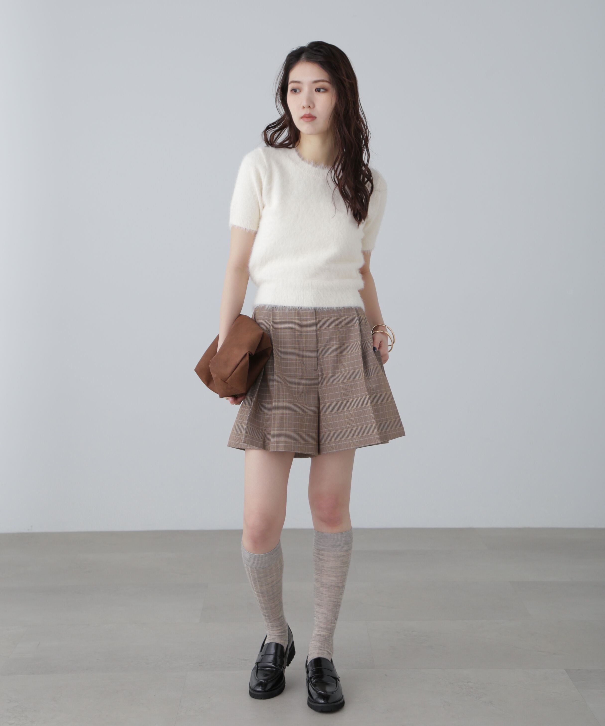  「シャギー半袖ニット」|ニット・セーター|