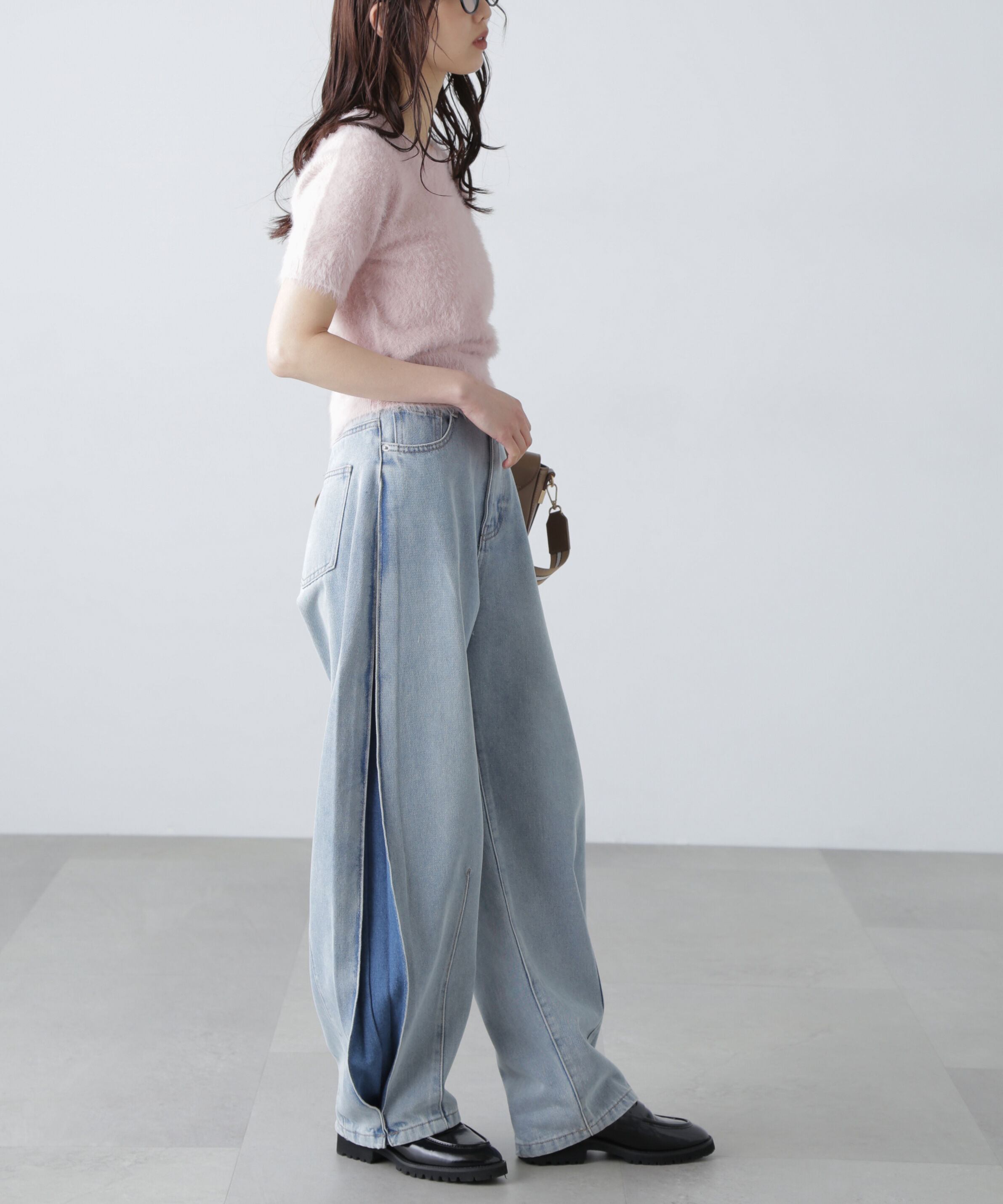  「シャギー半袖ニット」|ニット・セーター|