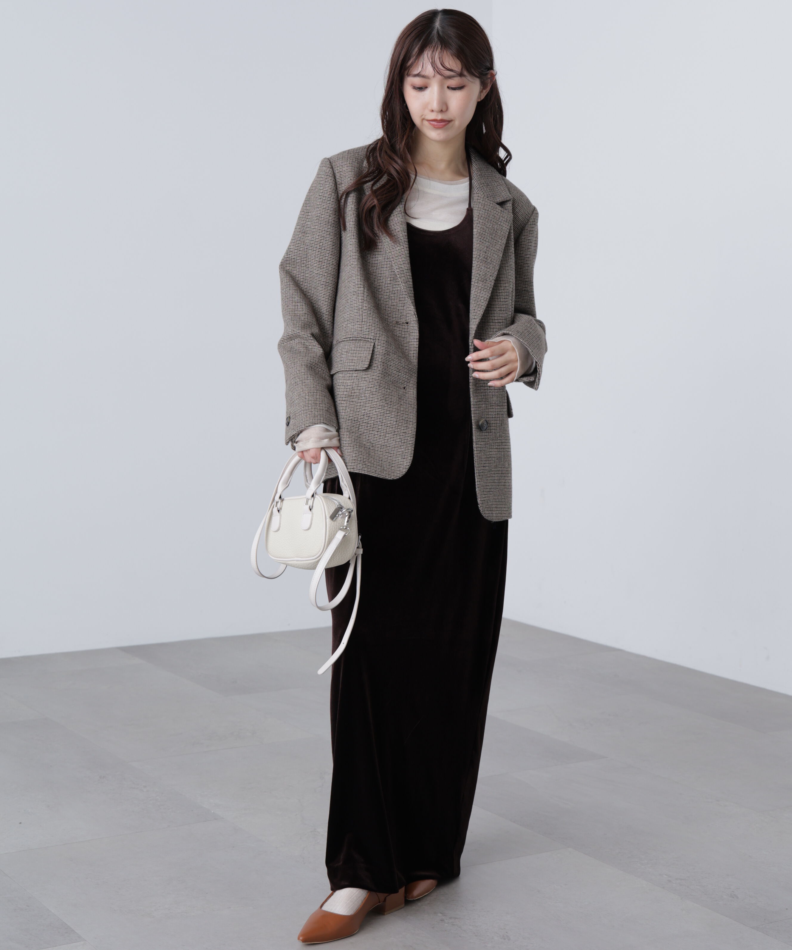  「ホルターネックベロアキャミワンピース」|ワンピース|