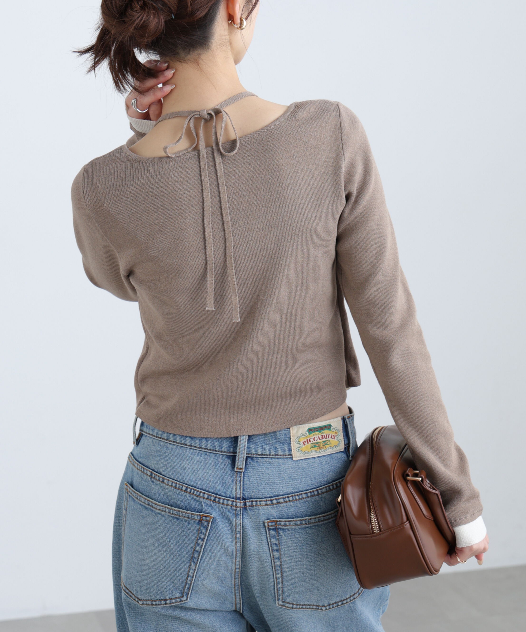  「キャミレイヤードクルーネックニット」|ニット・セーター|