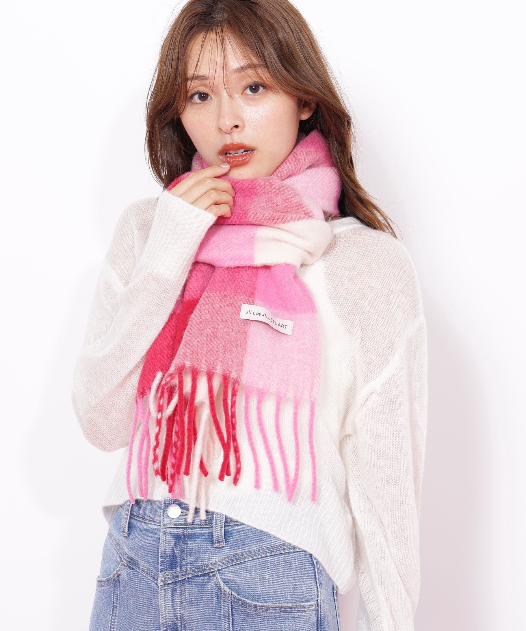  「ブロックチェックストール」|バンダナ・スカーフ|