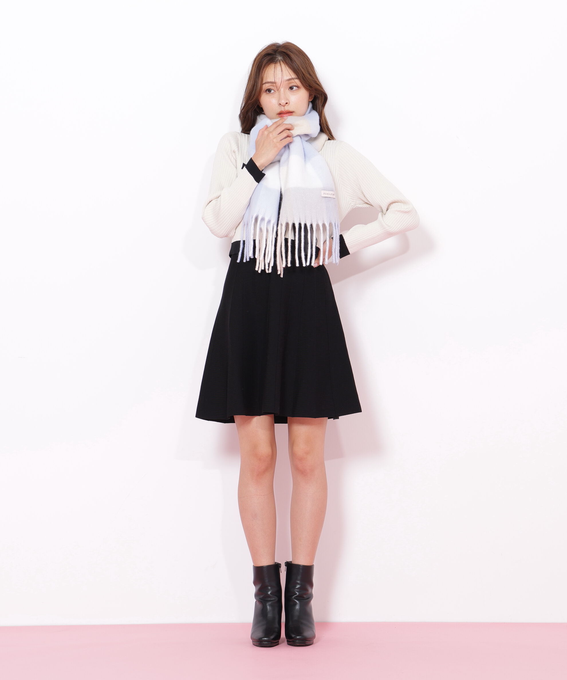  「ブロックチェックストール」|バンダナ・スカーフ|