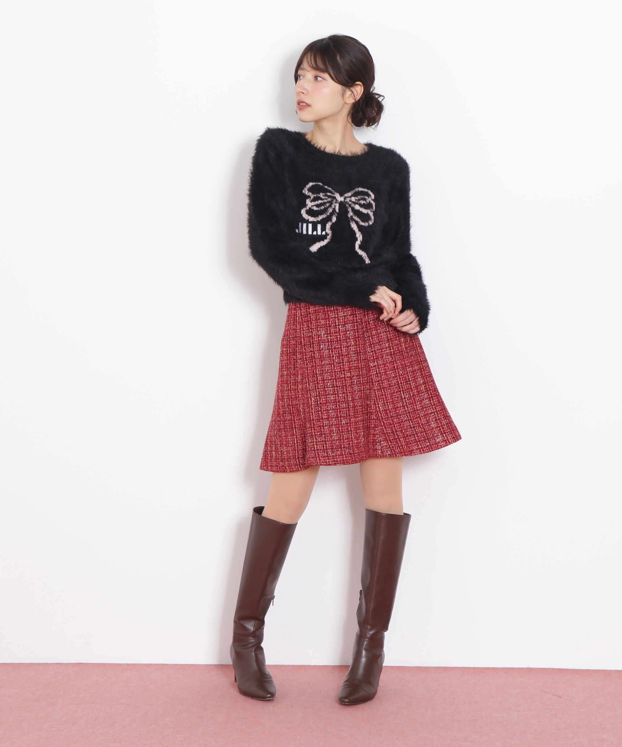  「ラメツィードミニスカート」|スカート|