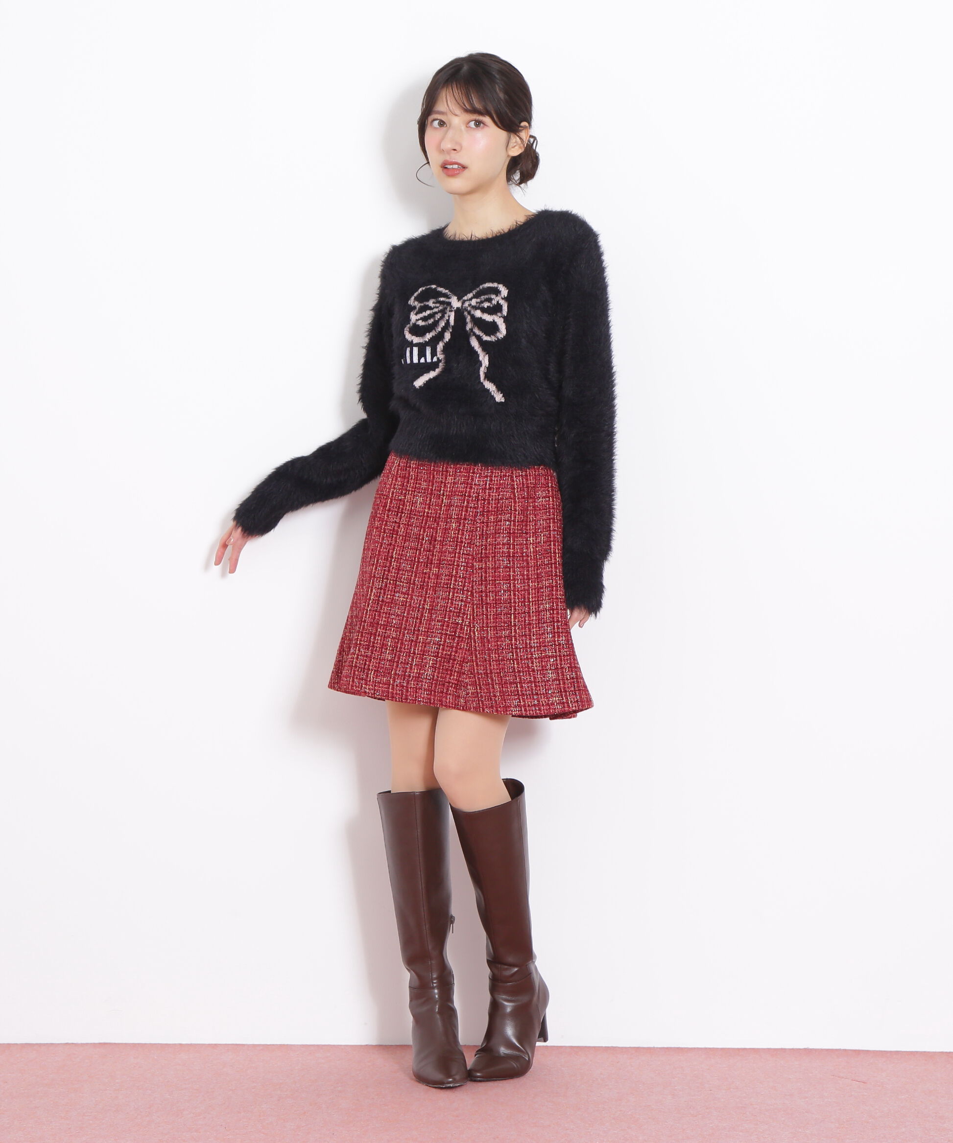  「ラメツィードミニスカート」|スカート|