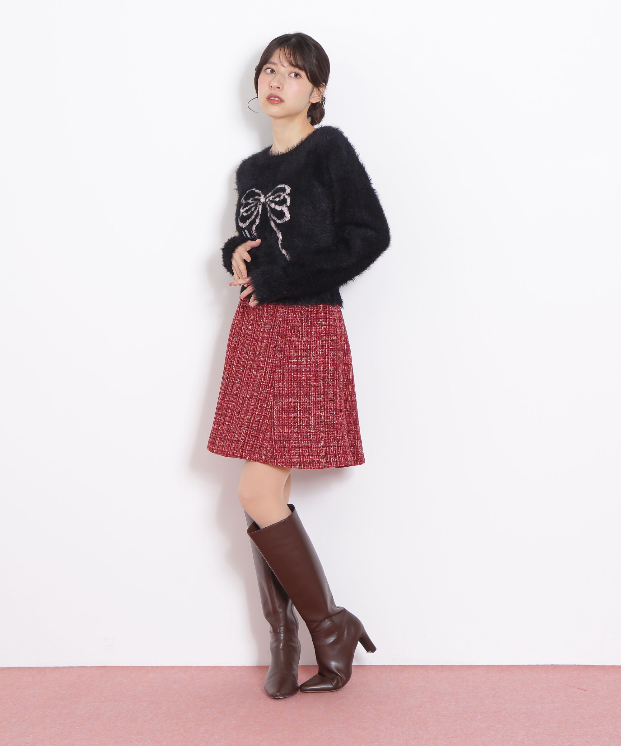  「ラメツィードミニスカート」|スカート|