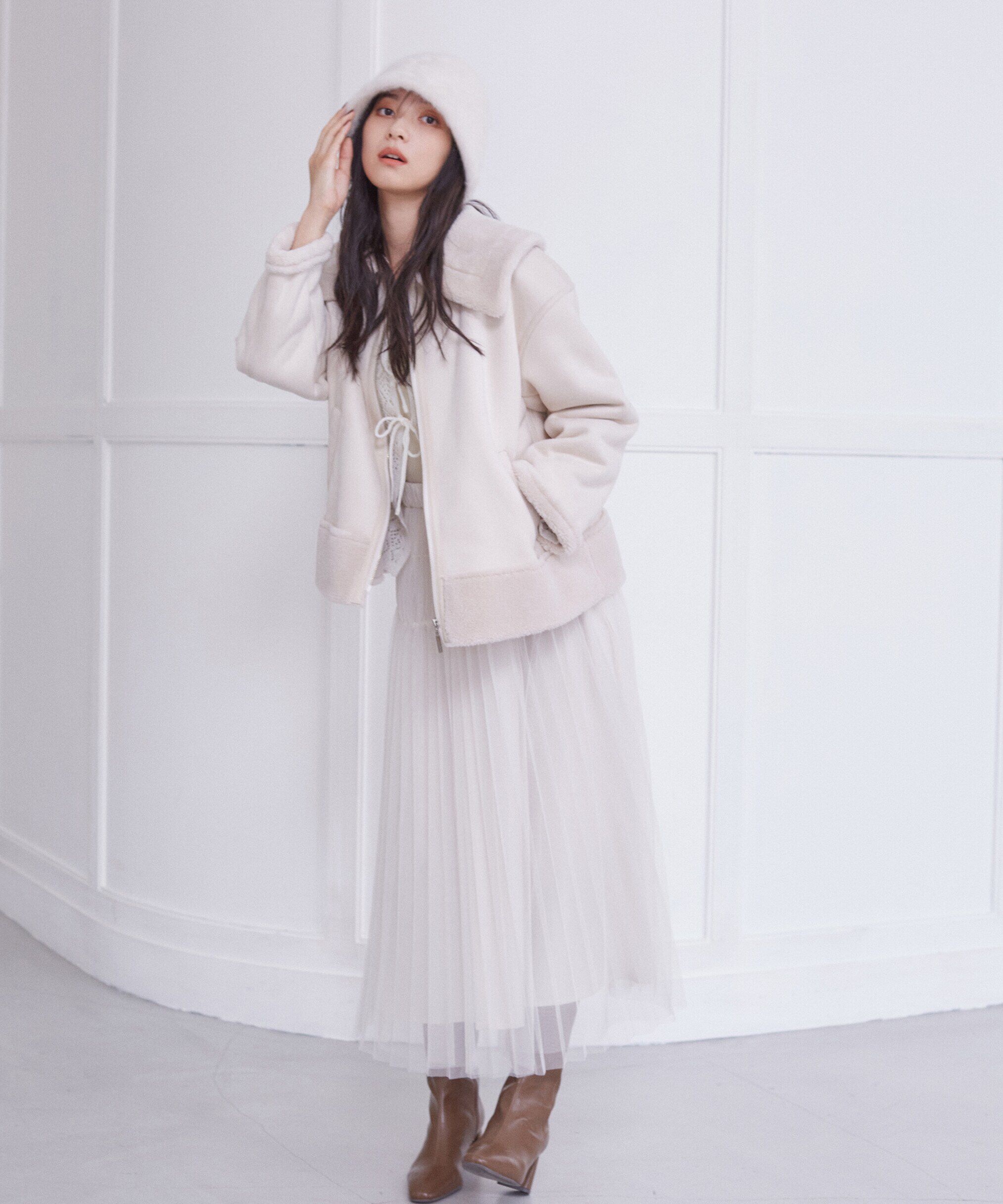 PROPORTION BODY DRESSING「シャーリングプリーツチュールスカート24AW」|スカート|