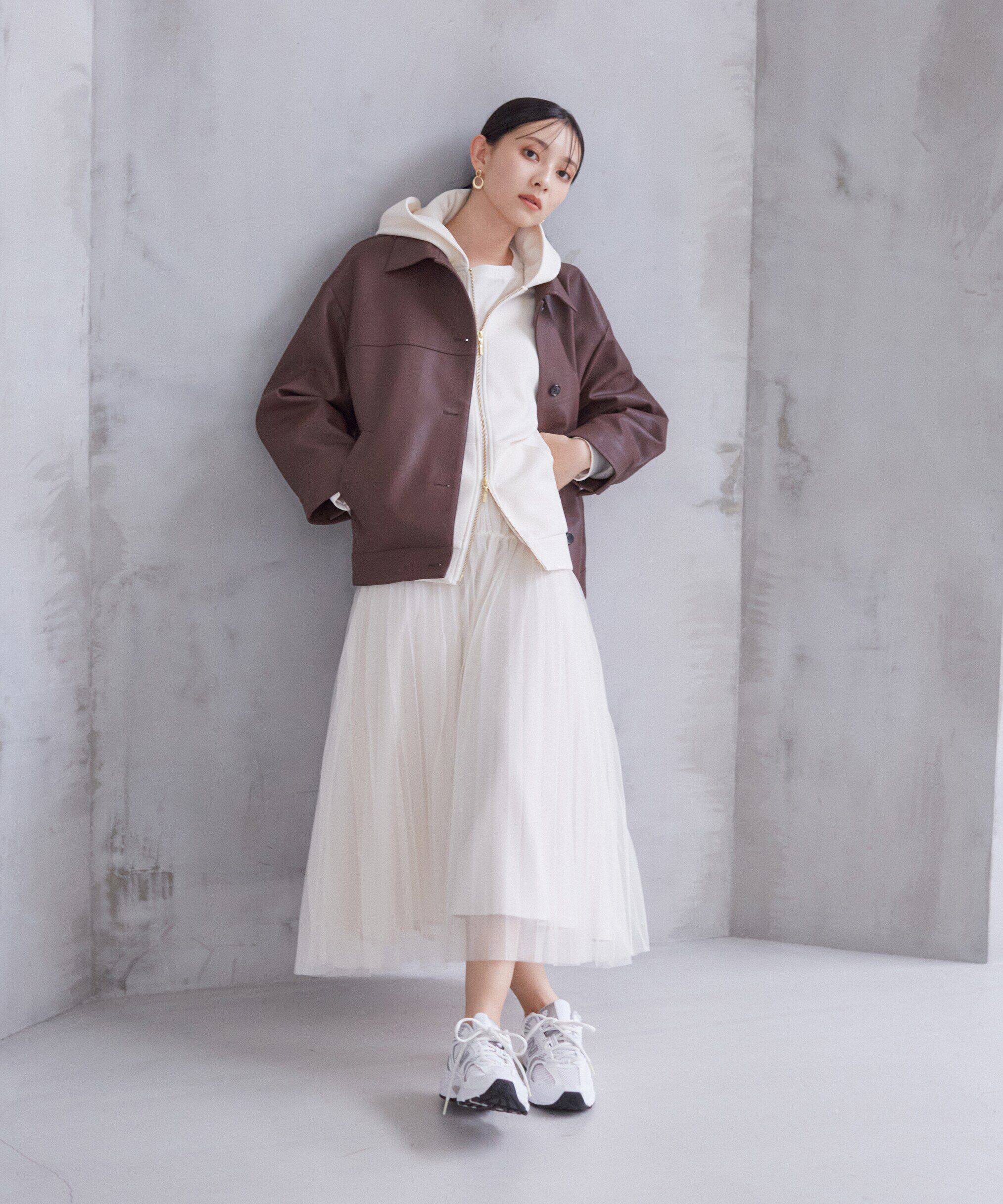 PROPORTION BODY DRESSING「シャーリングプリーツチュールスカート24AW」|スカート|