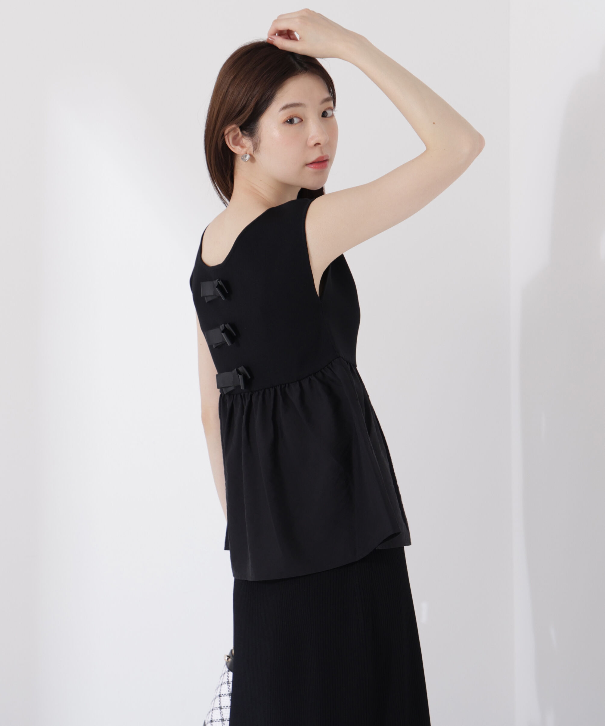 PROPORTION BODY DRESSING「〈接触冷感〉ペプラムニットセットアップ」|ワンピース|