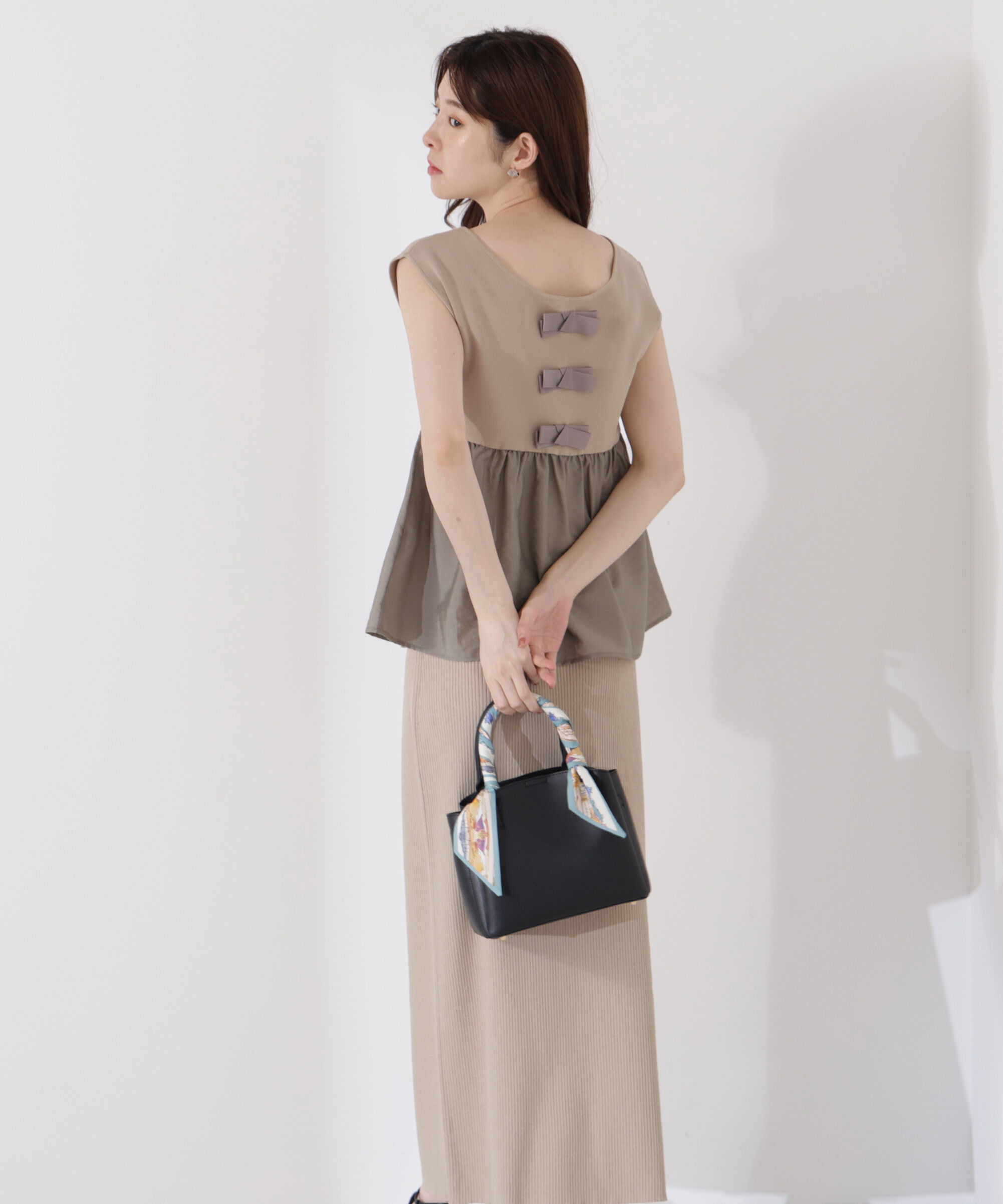 PROPORTION BODY DRESSING「〈接触冷感〉ペプラムニットセットアップ」|ワンピース|