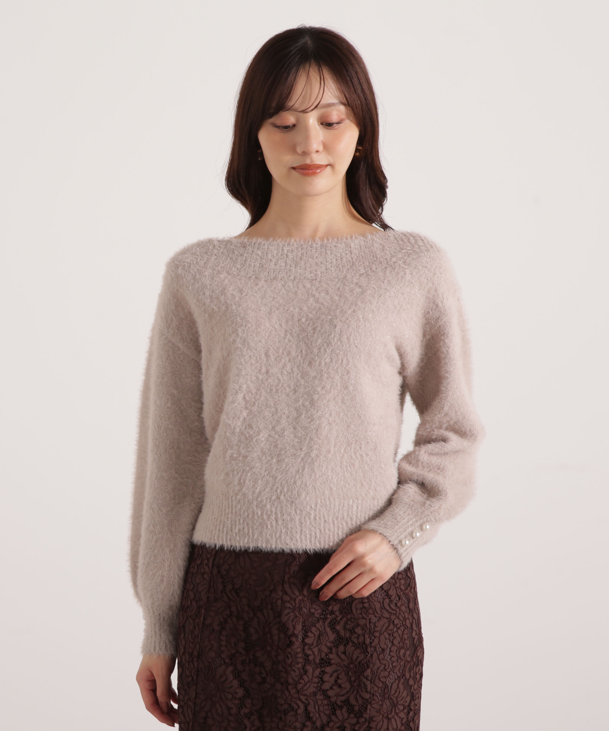 PROPORTION BODY DRESSING「ミニシャギーオフショルニット 25AW」|ニット・セーター|