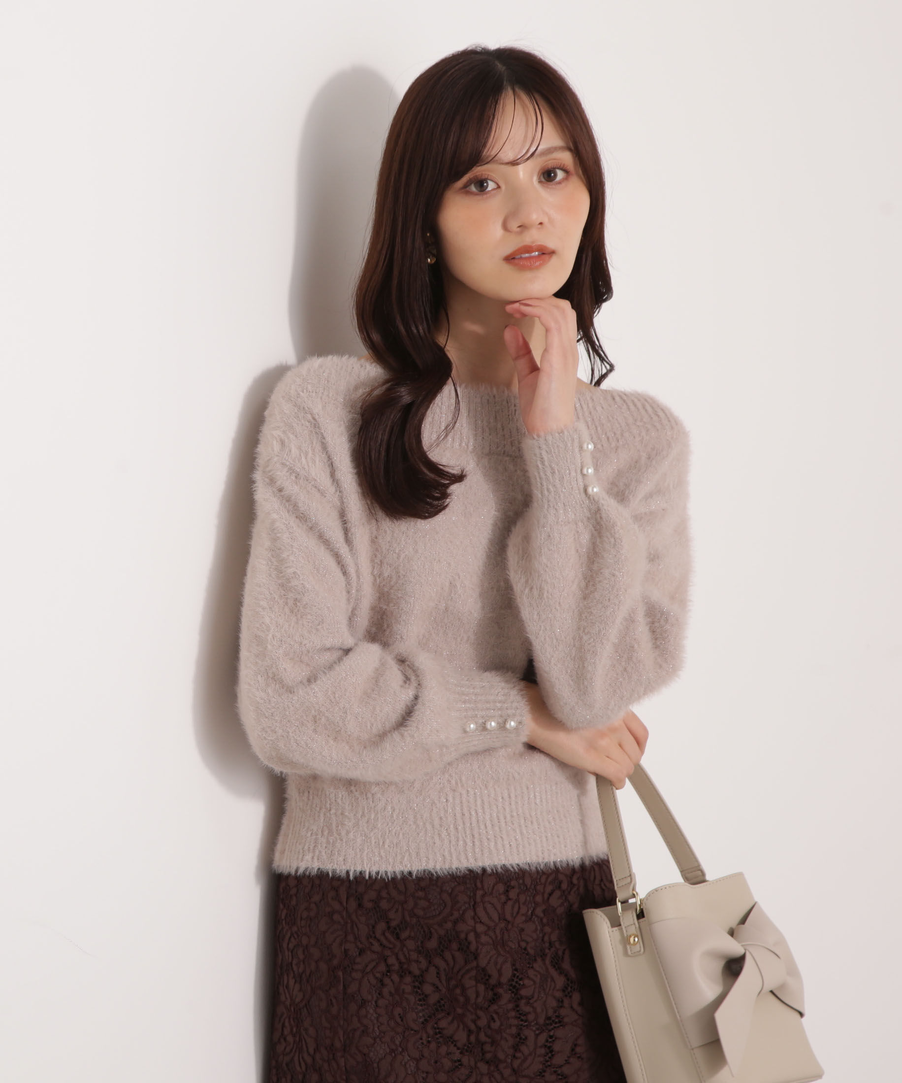 PROPORTION BODY DRESSING「ミニシャギーオフショルニット 25AW」|ニット・セーター|