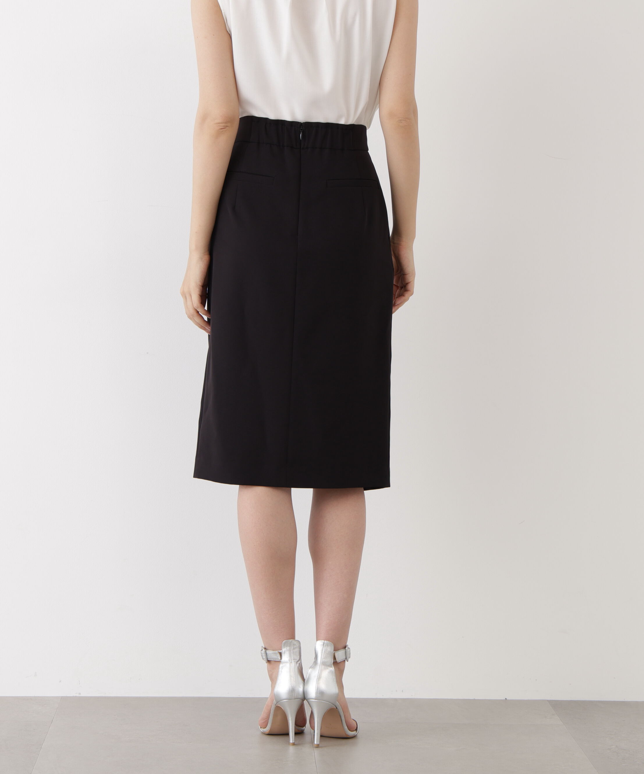  「サイドバックルラップ風スカート」|スカート|