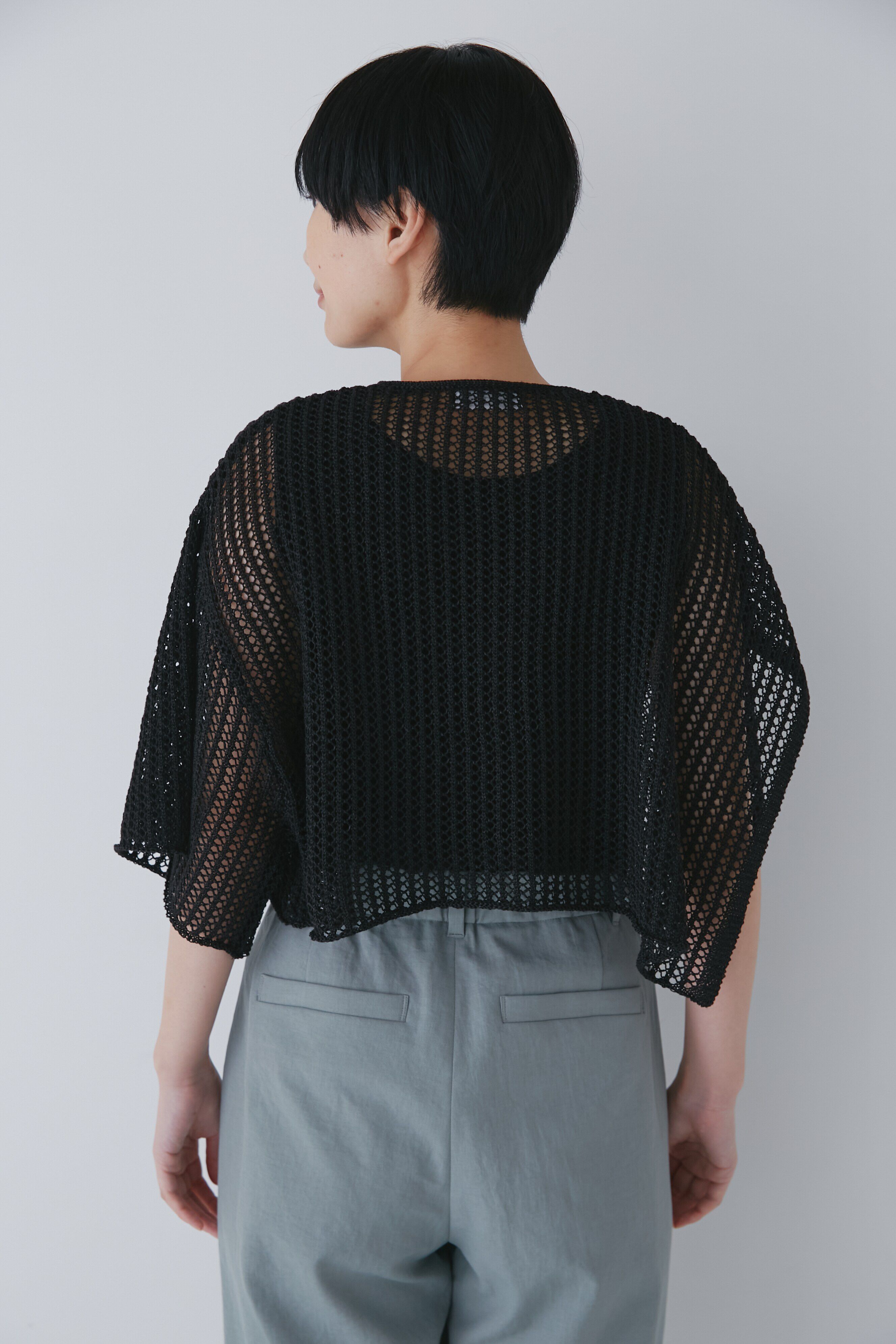  「◆アシンメトリースリーブポンチョ」|ニット・セーター|