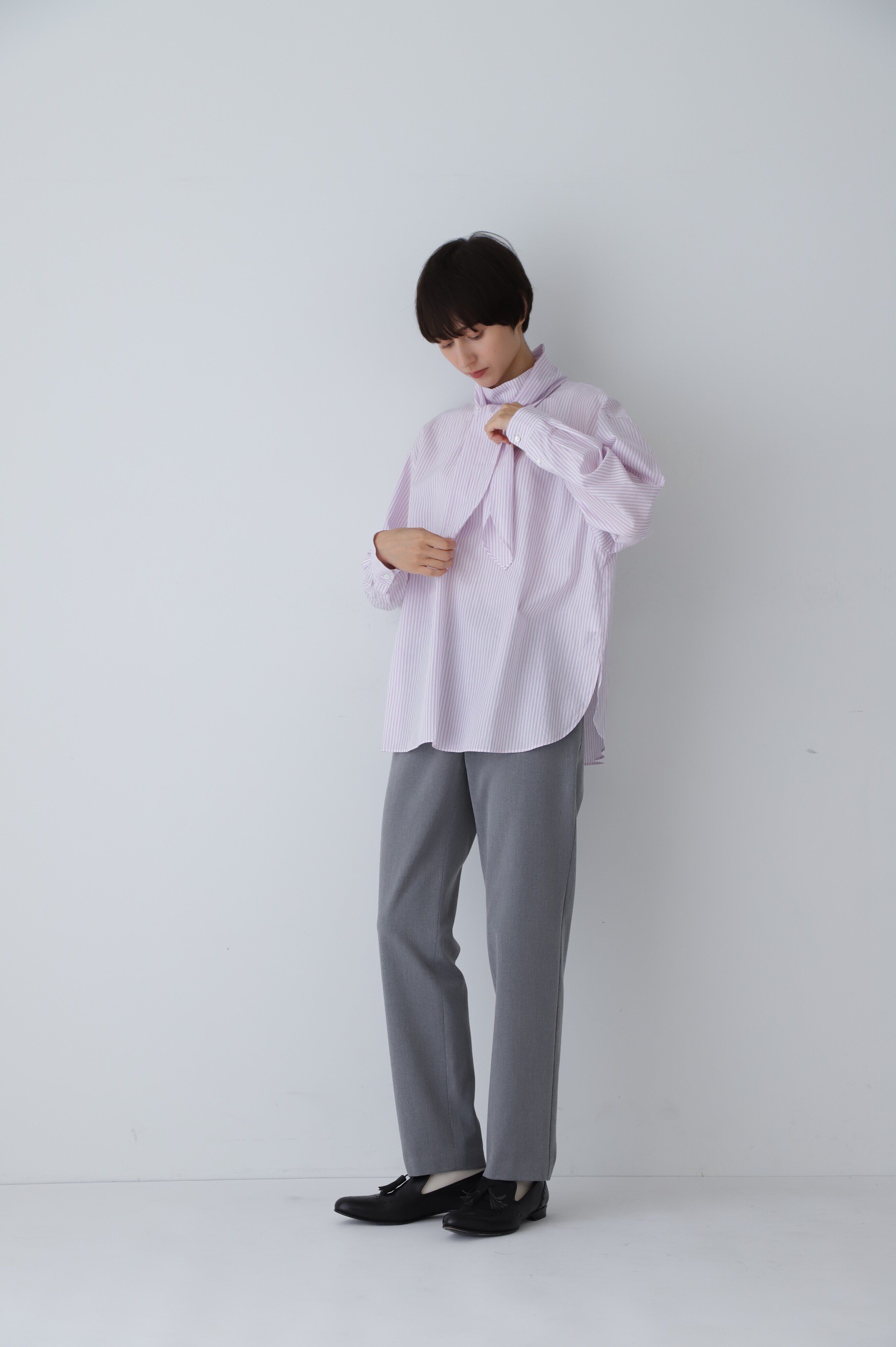  「◆ストライプボウタイブラウス」|シャツ・ブラウス|