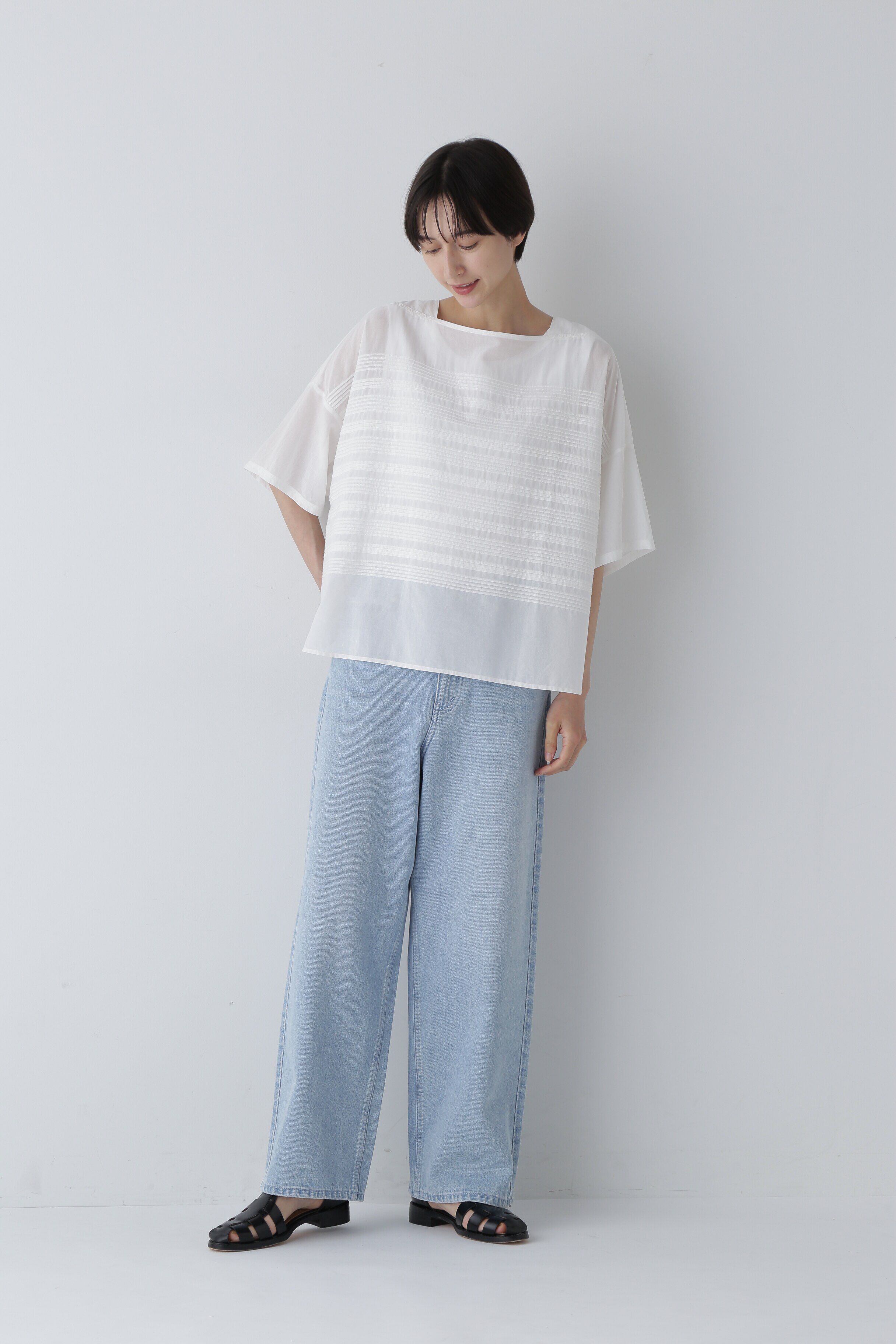  「◆インドピンタックコットンボイルブラウス」|シャツ・ブラウス|