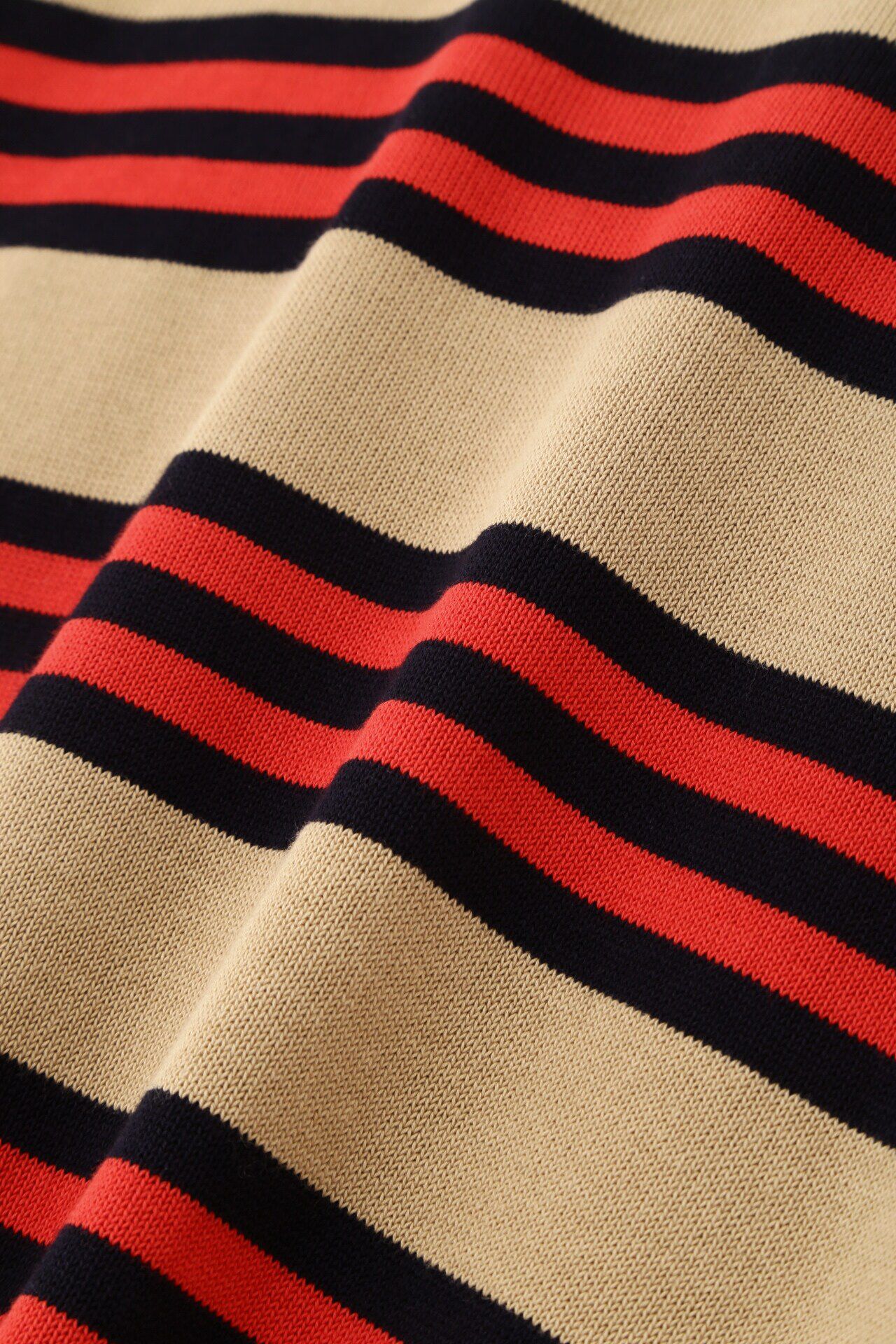  「◆オーガニックコットンランダムボーダープルオーバー」|ニット・セーター|