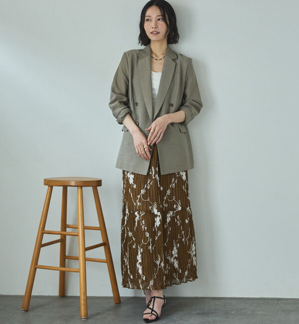 Doux archives「ワッシャー刺繍ティアードスカート」|スカート|