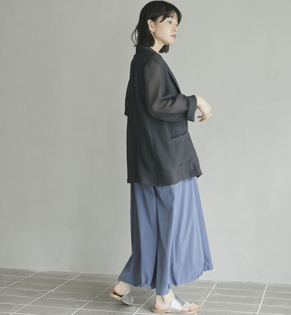 Doux archives「【ロングシーズンHIT ITEM】メッシュテーラードダブルジャケット」|テーラードジャケット|