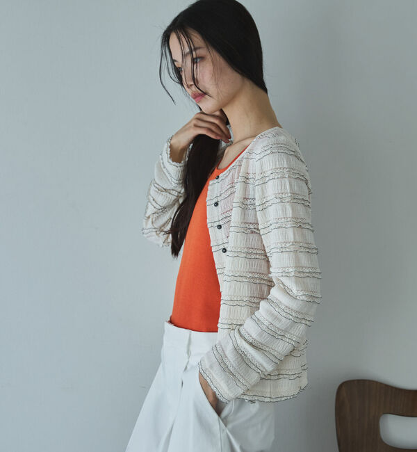 Doux archives「２ＷＡＹフリルカットソーカーディガン」|Tシャツ・カットソー|