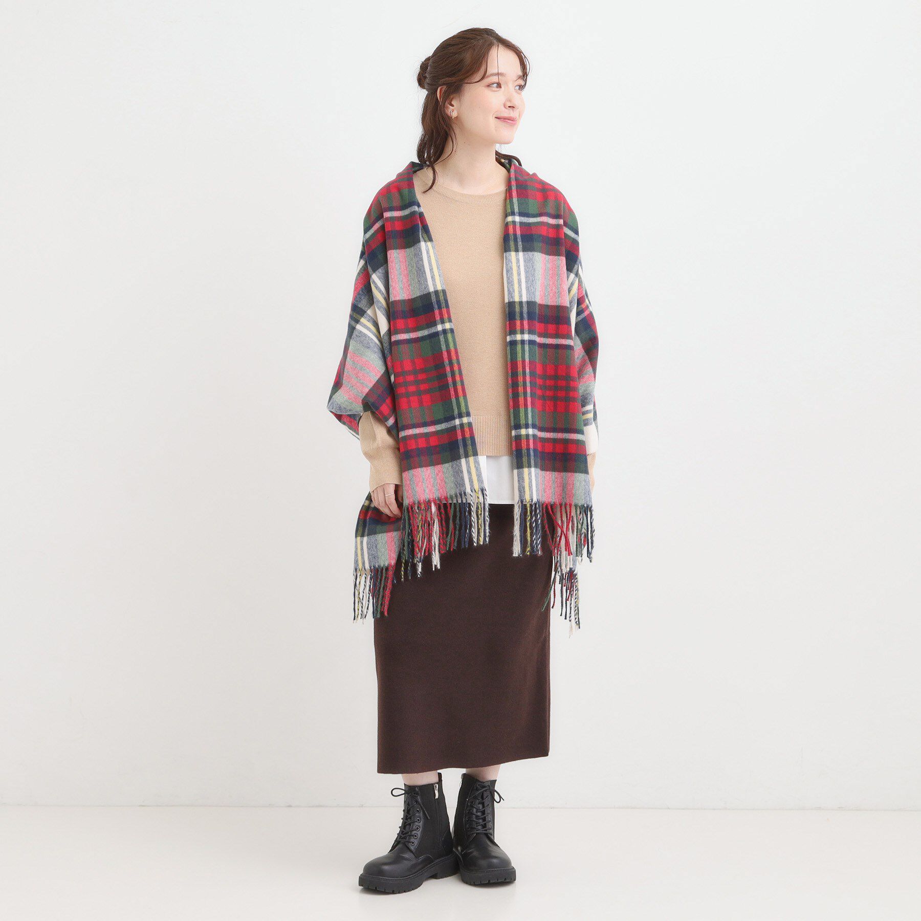 SHOO･LA･RUE「柄アソートチェックストール」|ストール|