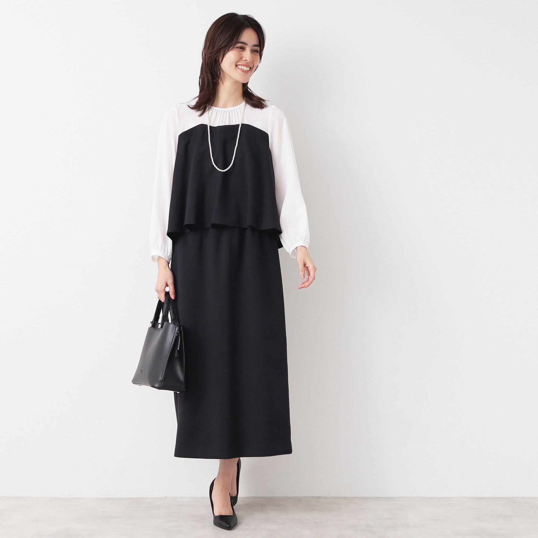 Dessin「【入卒/セレモニー/洗える】セットアップ風ワンピース」|ワンピース|ネイビー(094)