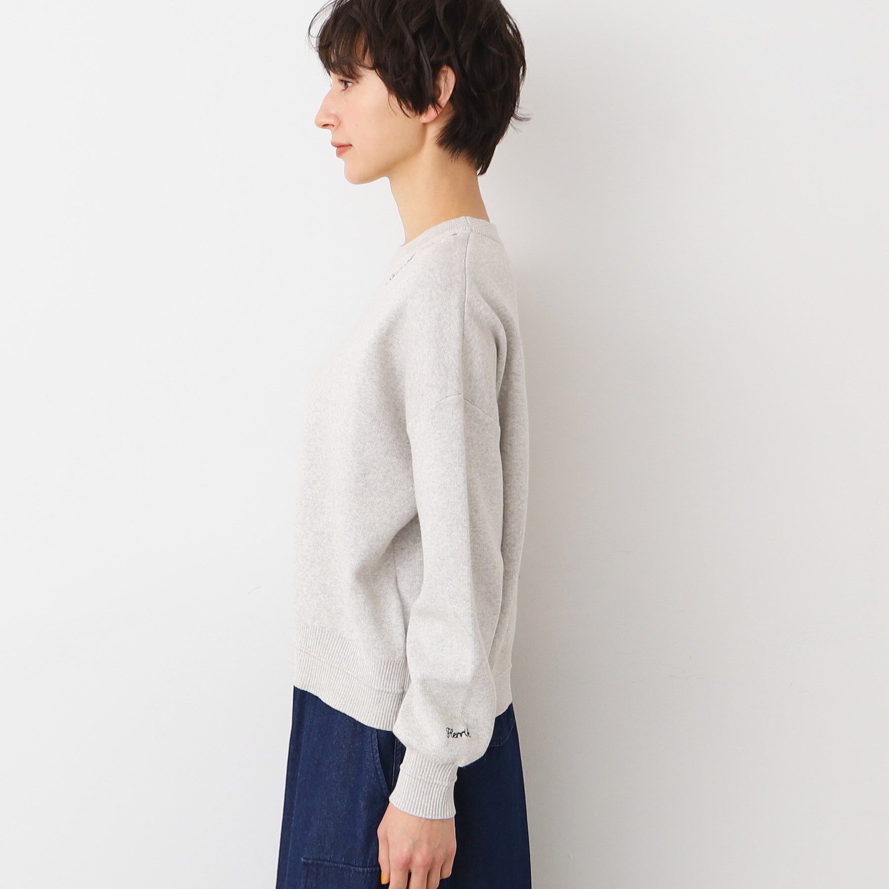 Dessin「【洗える】ロゴ刺繍ジャカードニット（XS～L）」|ニット・セーター|