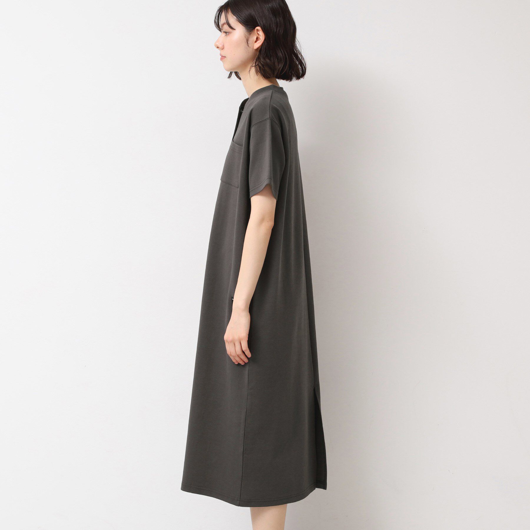 Dessin「【洗える】ヘンリーネックジャージワンピース」|ワンピース|