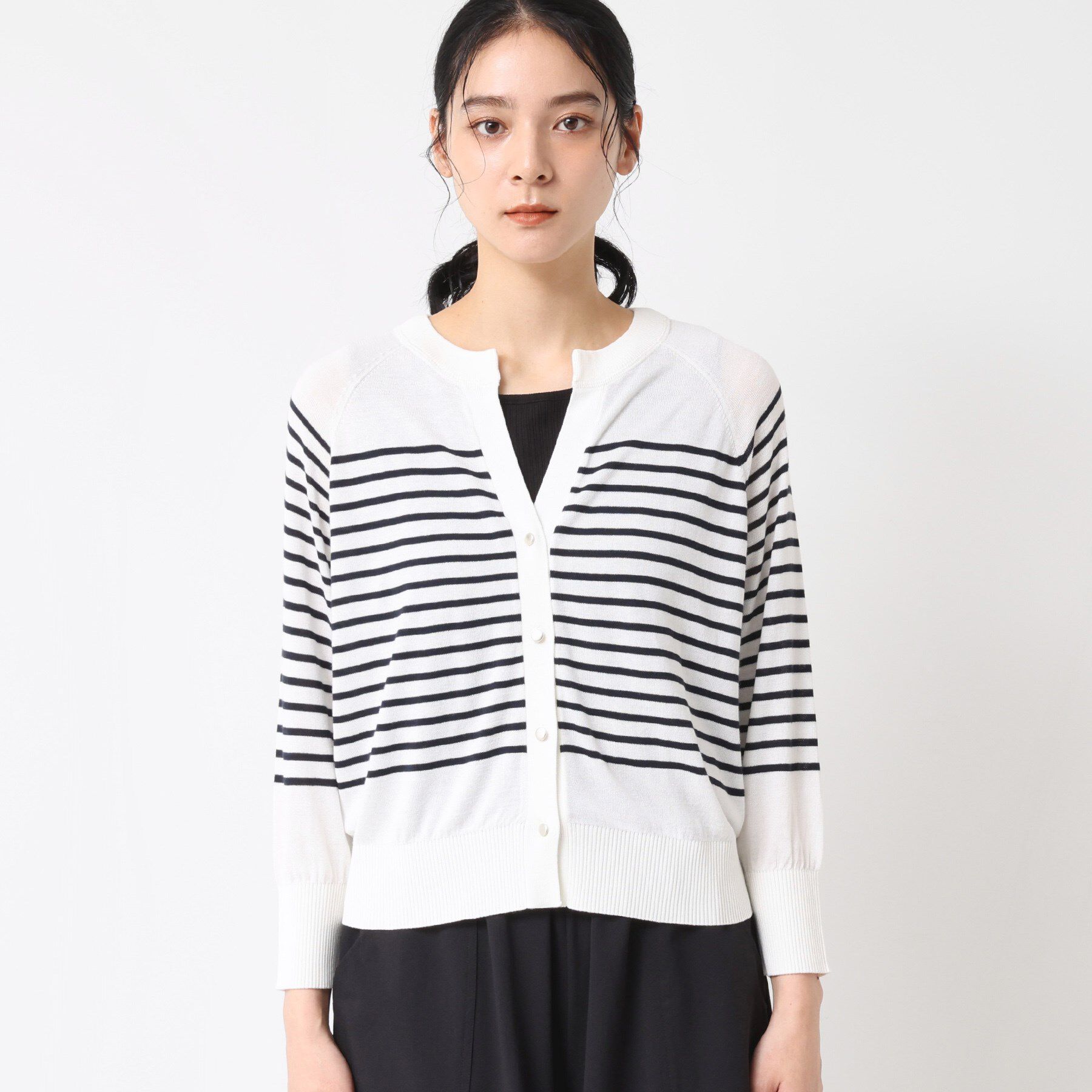 Dessin「【洗える】キーネックカーディガン」|カーディガン|