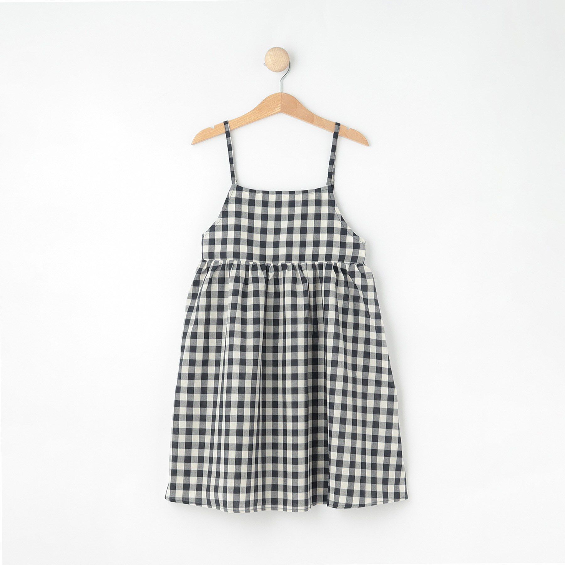 Dessin「【リンクコーデ】ガーゼチェックワンピース」|チュニック|チャコールグレー(2