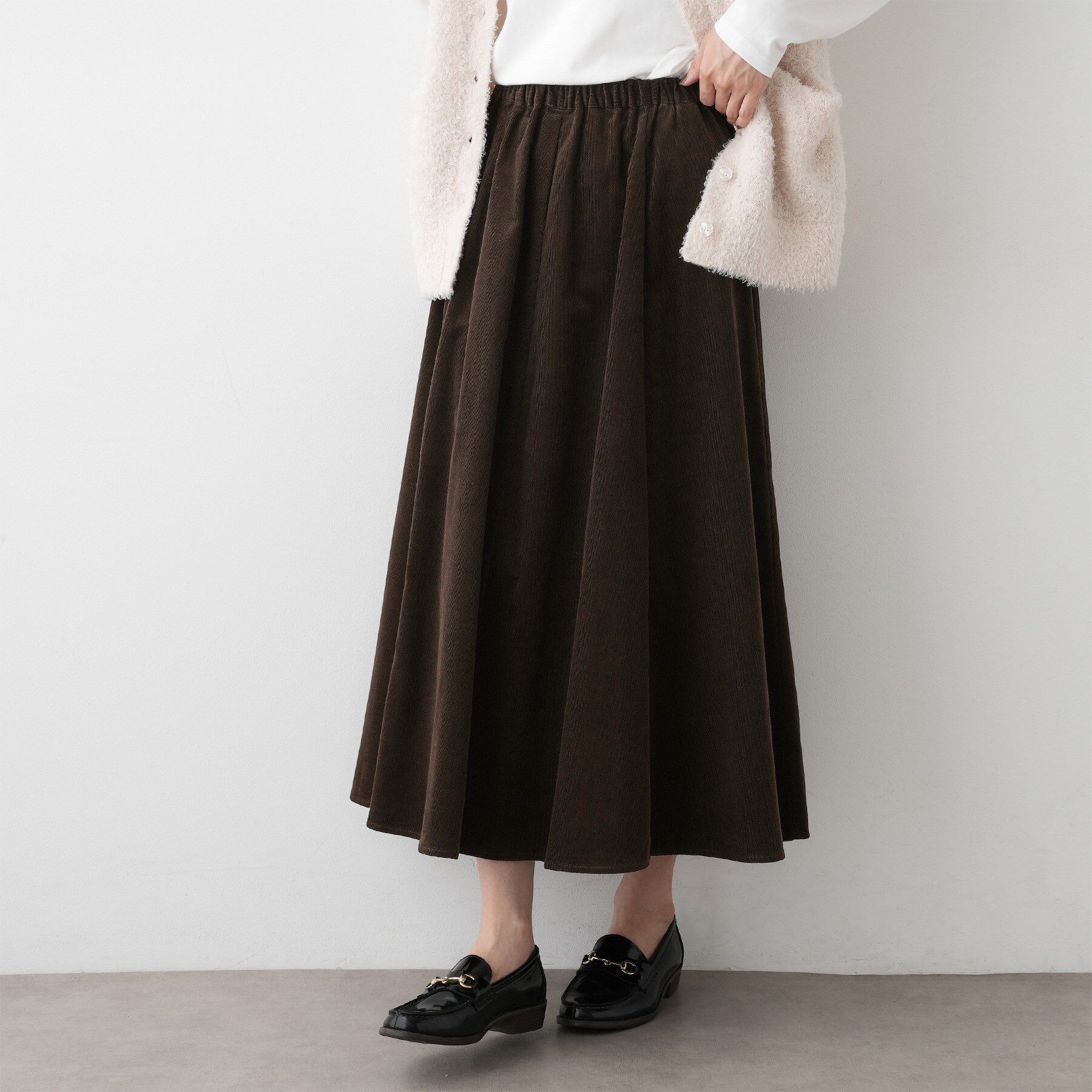 Dessin「【洗える】コーデュロイフレアスカート」|スカート|