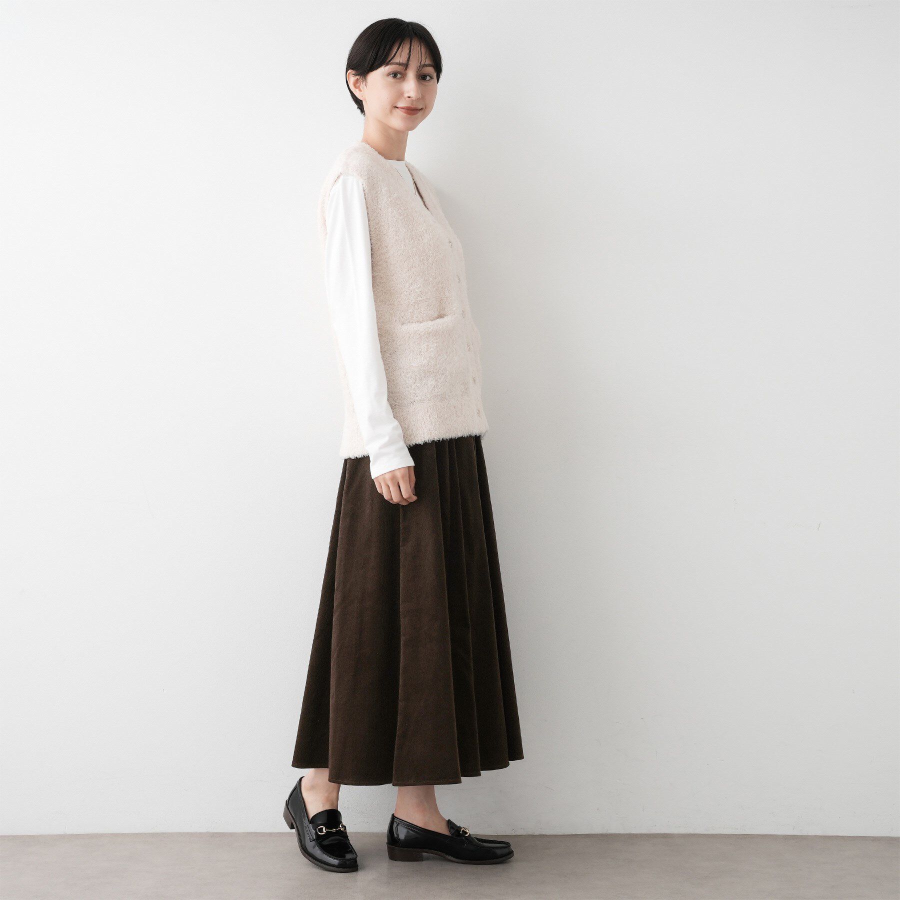 Dessin「【洗える】コーデュロイフレアスカート」|スカート|