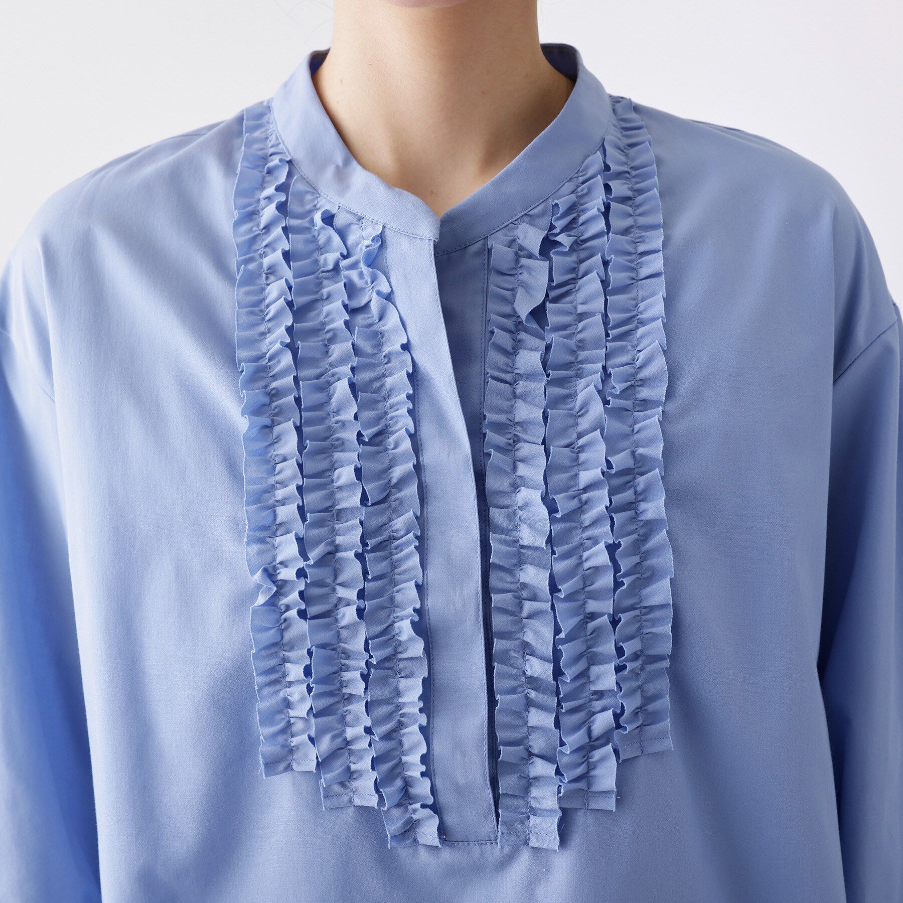 Dessin「【着映え/洗える】フロントフリルブラウス」|シャツ・ブラウス|