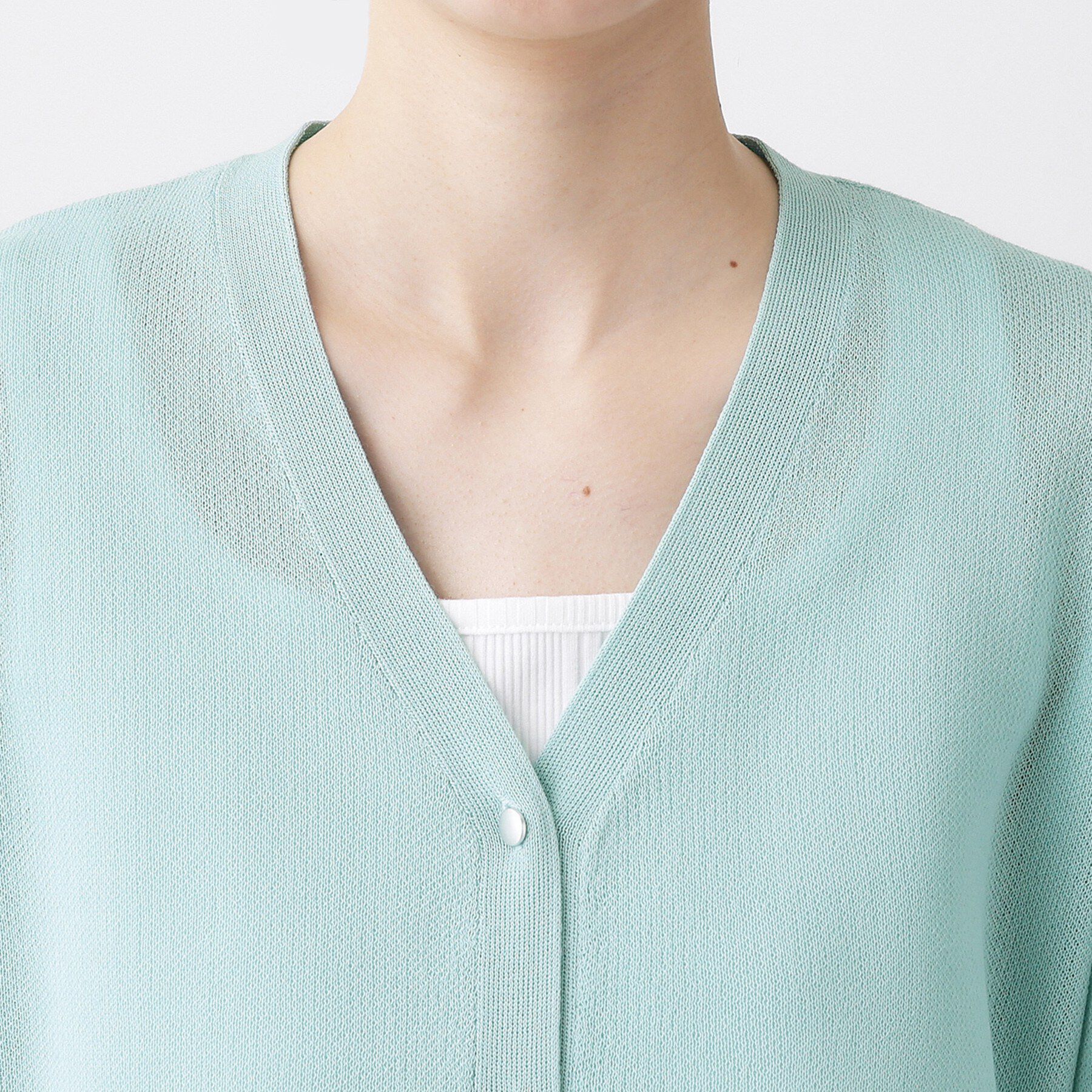 Dessin「【洗える】コットンブレンドVネックカーディガン」|カーディガン|