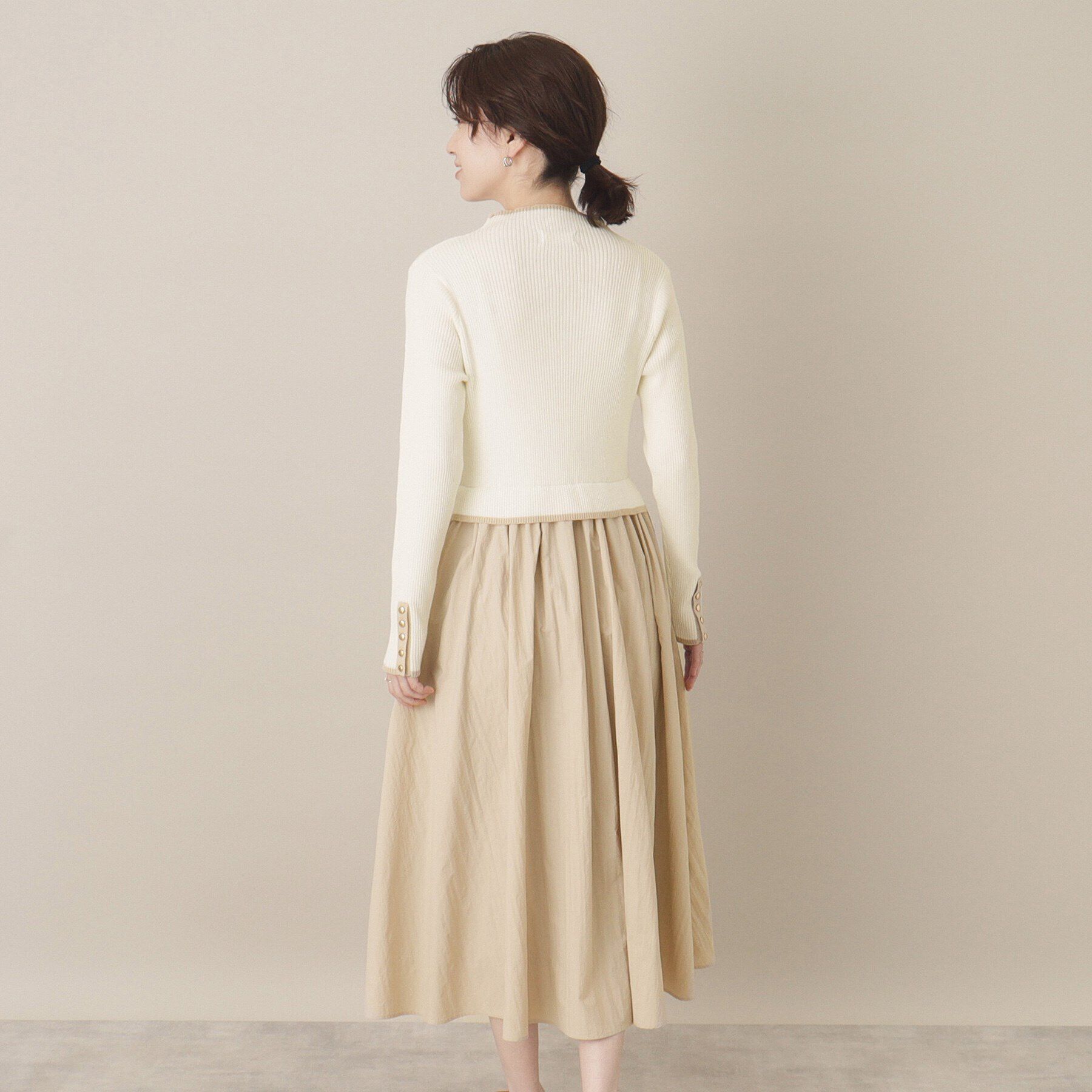 ITS&rsquo;DEMO「【手洗い可／ウエスト総ゴム】ドッキングワンピース」|ワンピース|