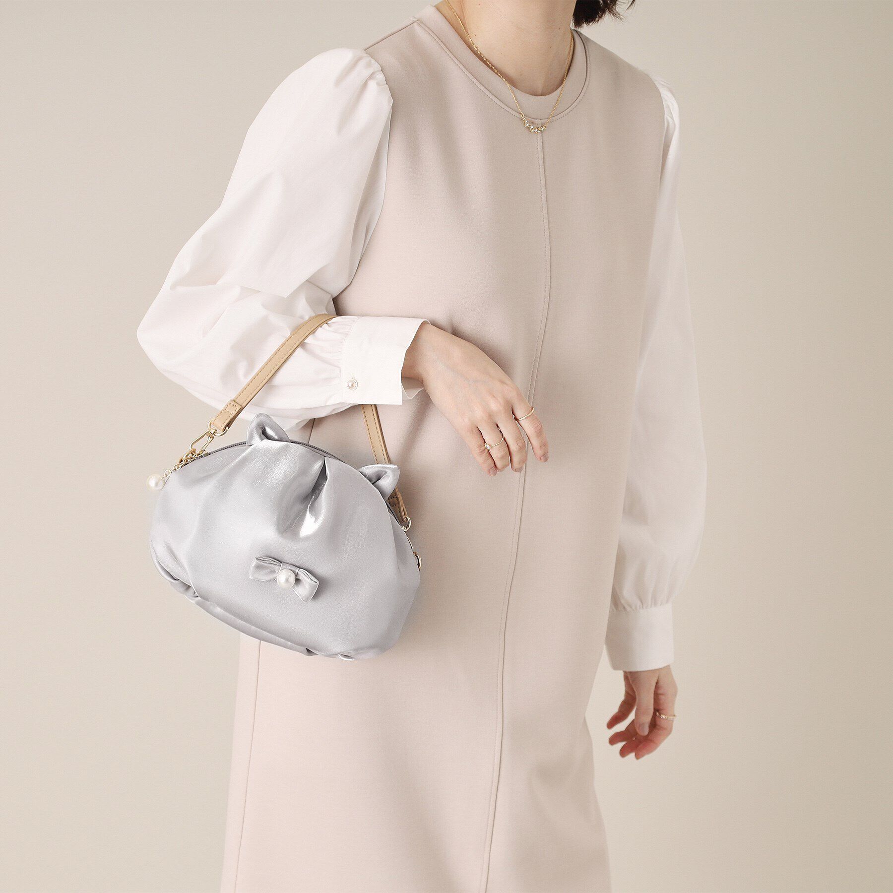 ITS&rsquo;DEMO「猫型ポーチミニトート」|ハンドバッグ|