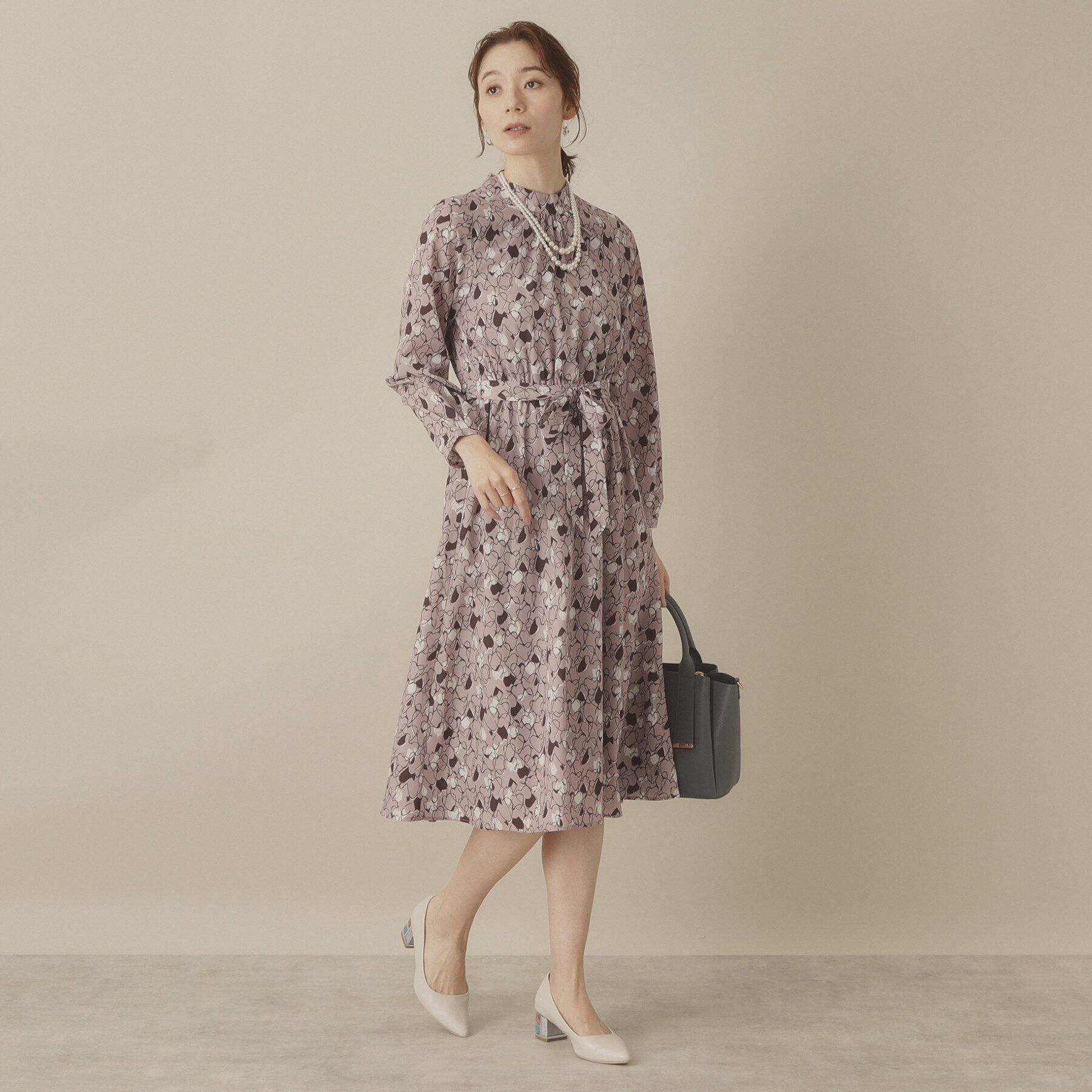 ITS&rsquo;DEMO「【手洗い可／ウエストゴム】ハートプリントワンピース」|ワンピース|