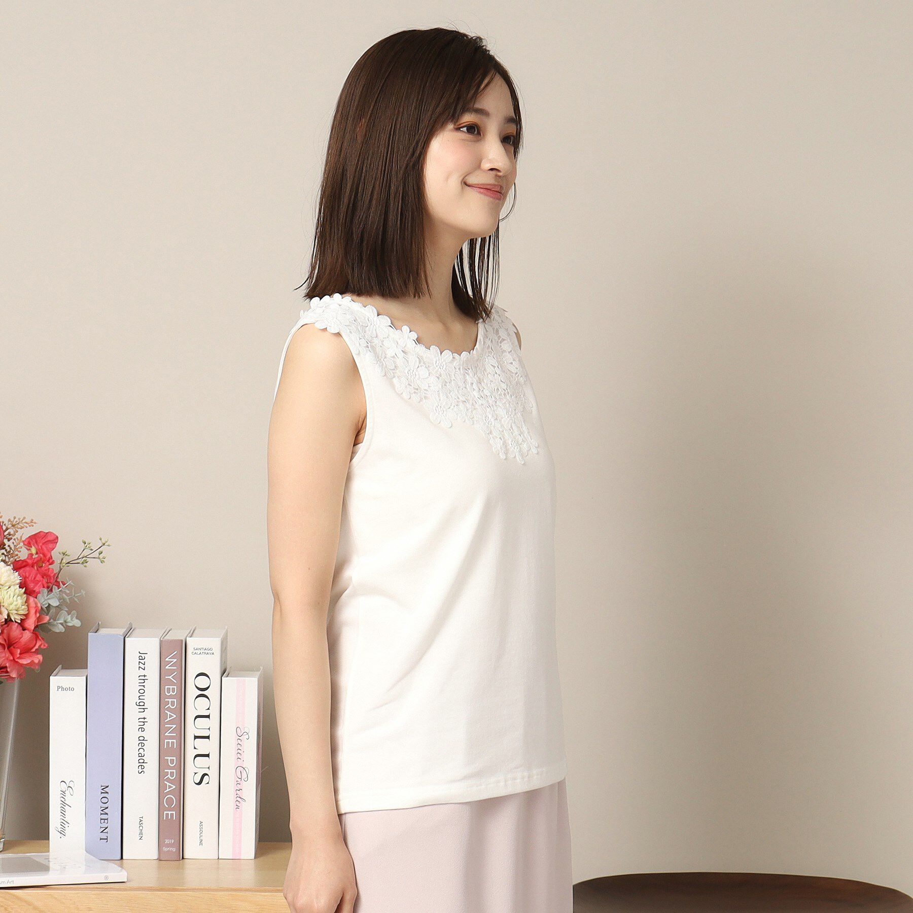 ITS&rsquo;DEMO「【洗濯機OK】レースタンクトップ」|キャミソール|